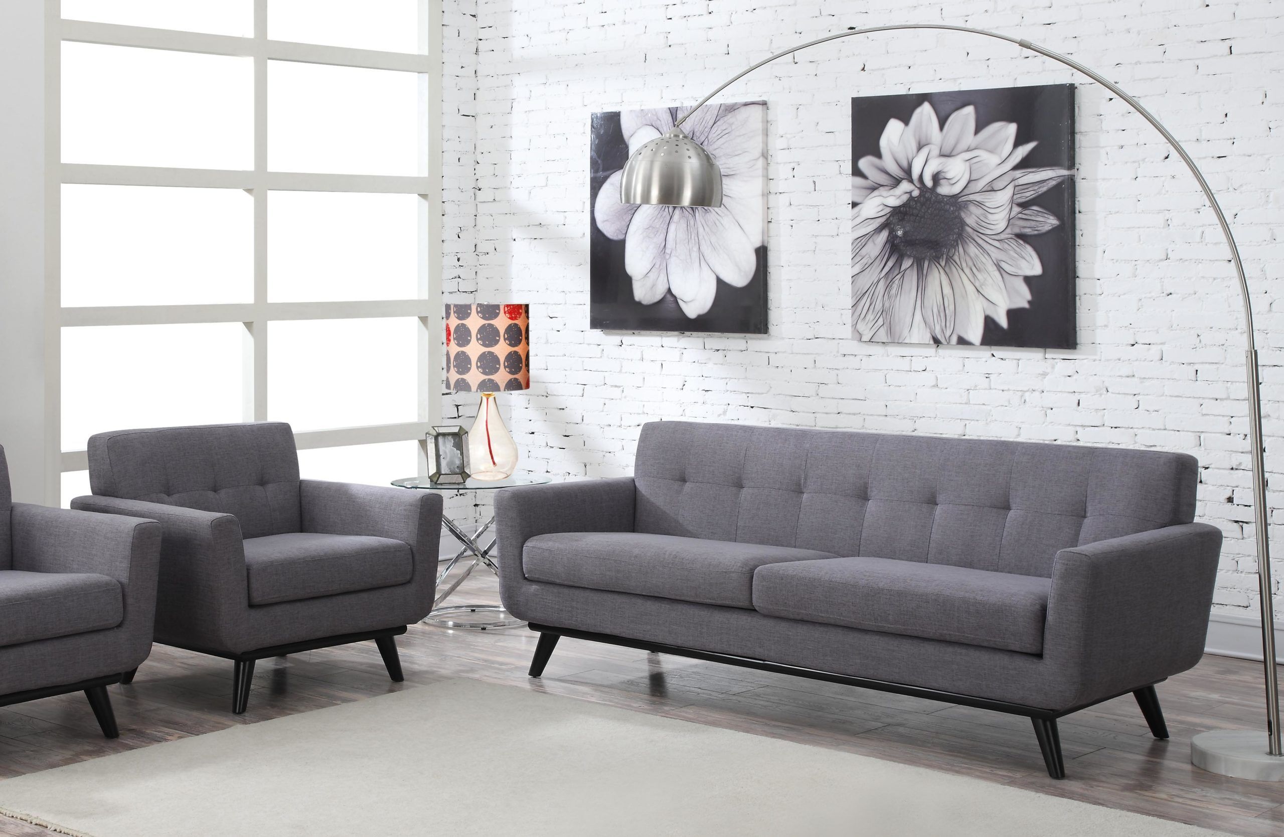 JAMES GREY LINEN SOFA