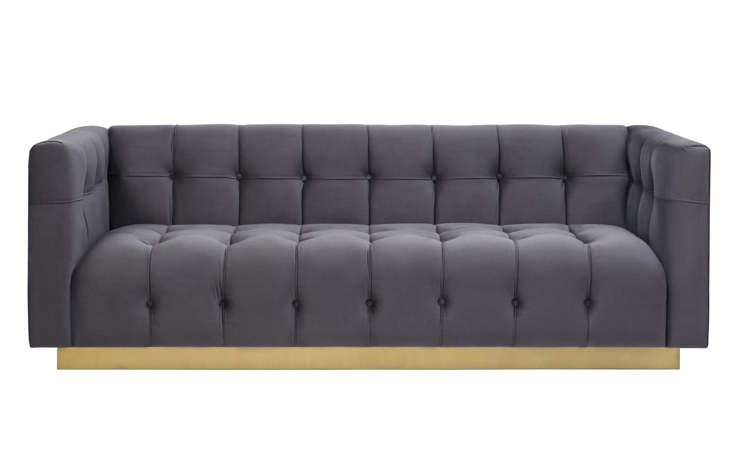 ROMA GREY VELVET SOFA - Image 2