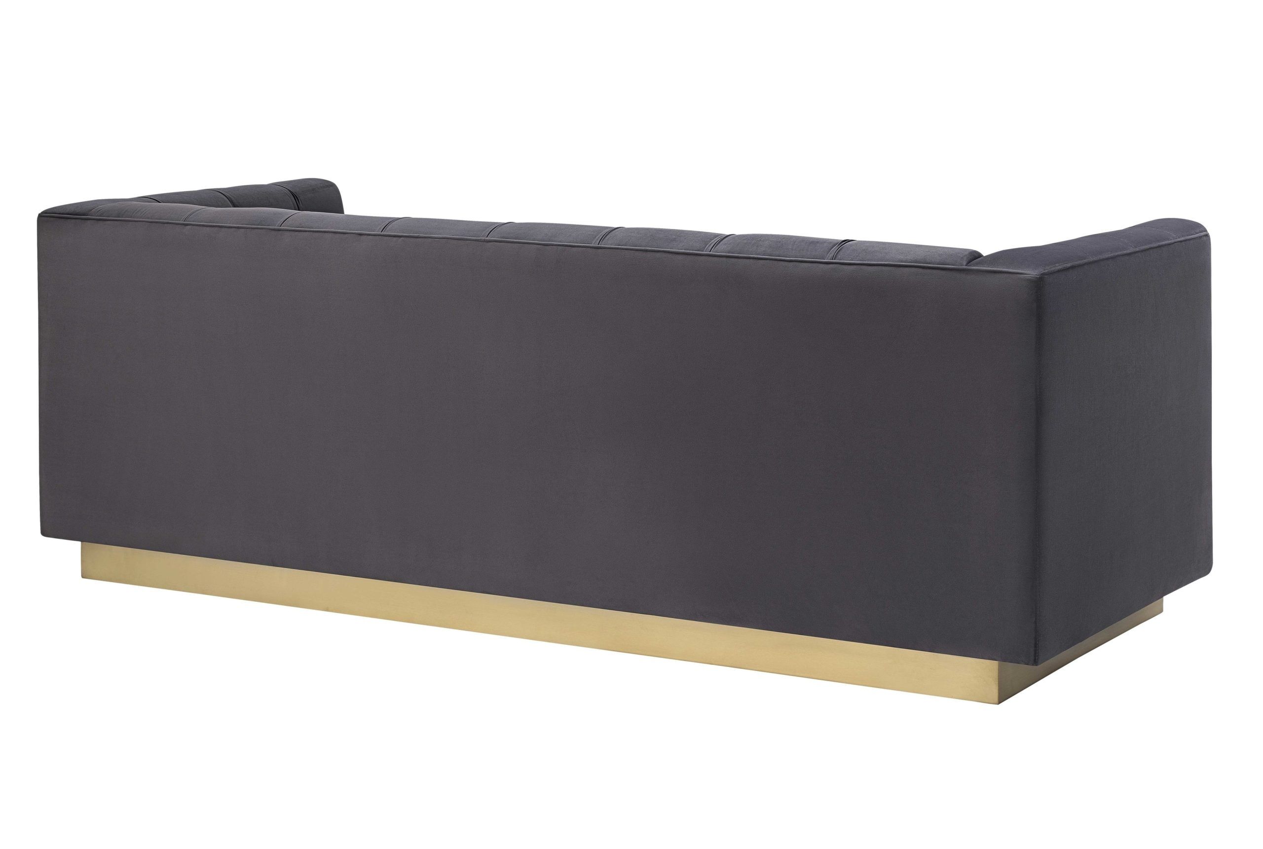 ROMA GREY VELVET SOFA - Image 4