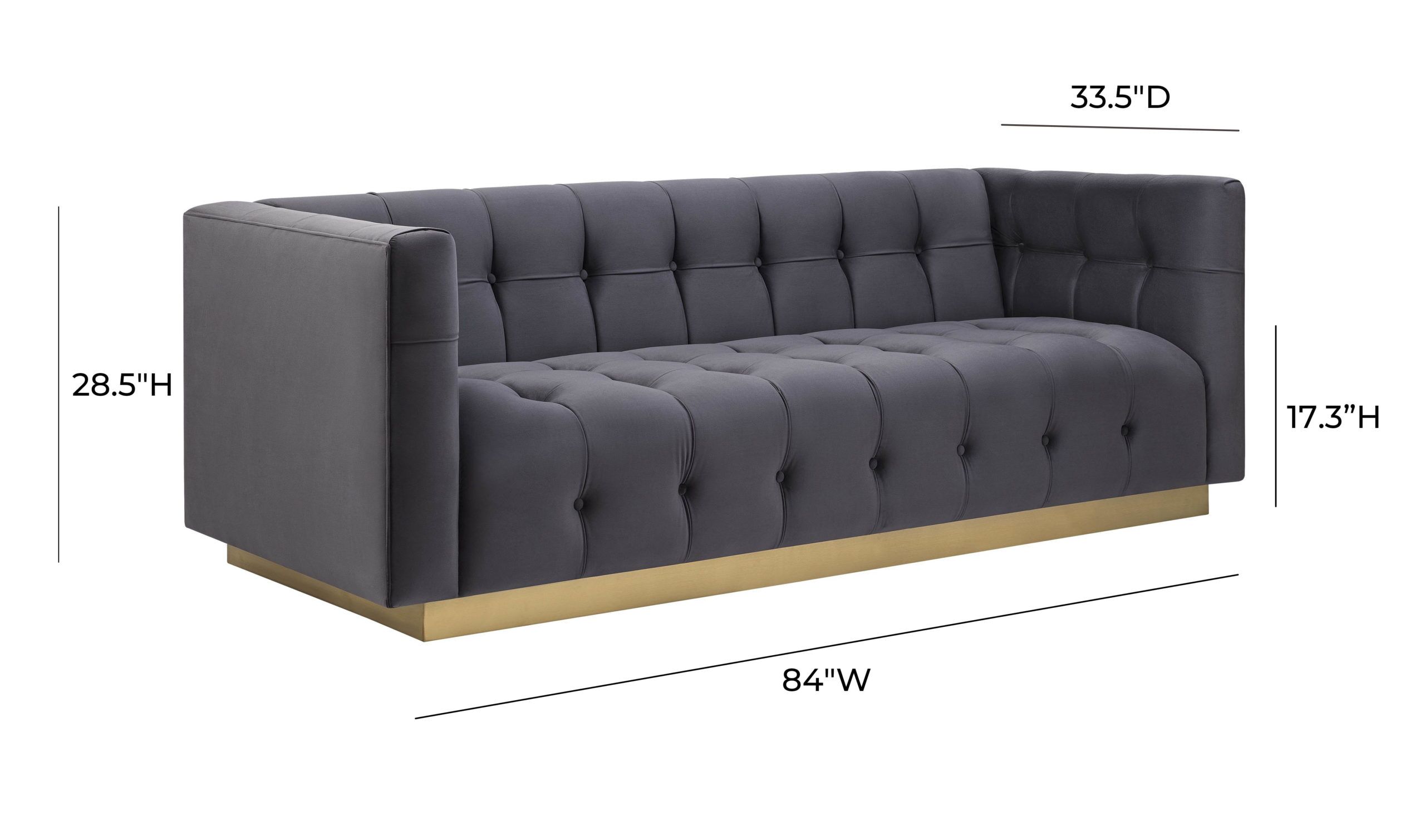 ROMA GREY VELVET SOFA - Image 6