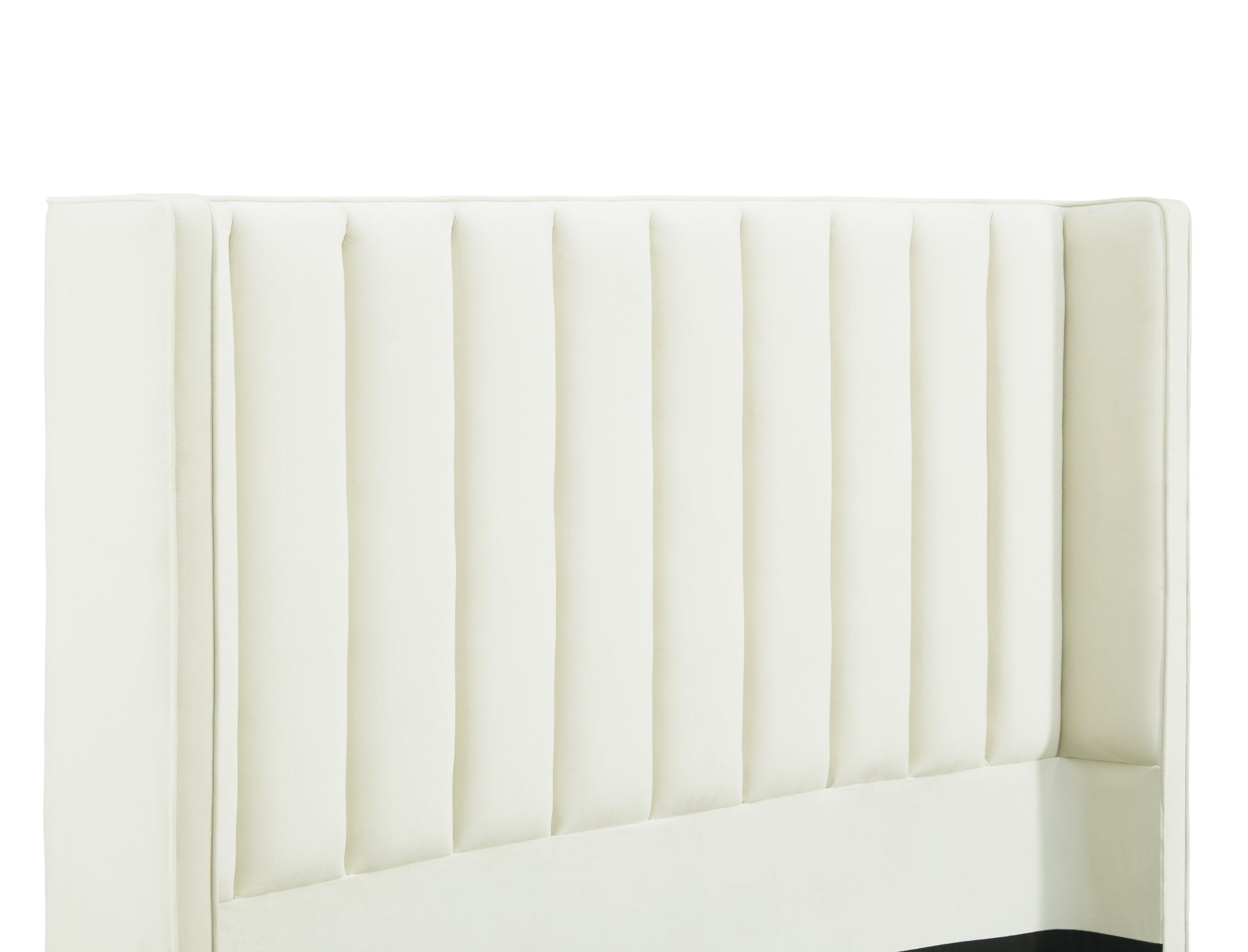 WAVERLY CREAM VELVET BED IN QUEEN - Image 3