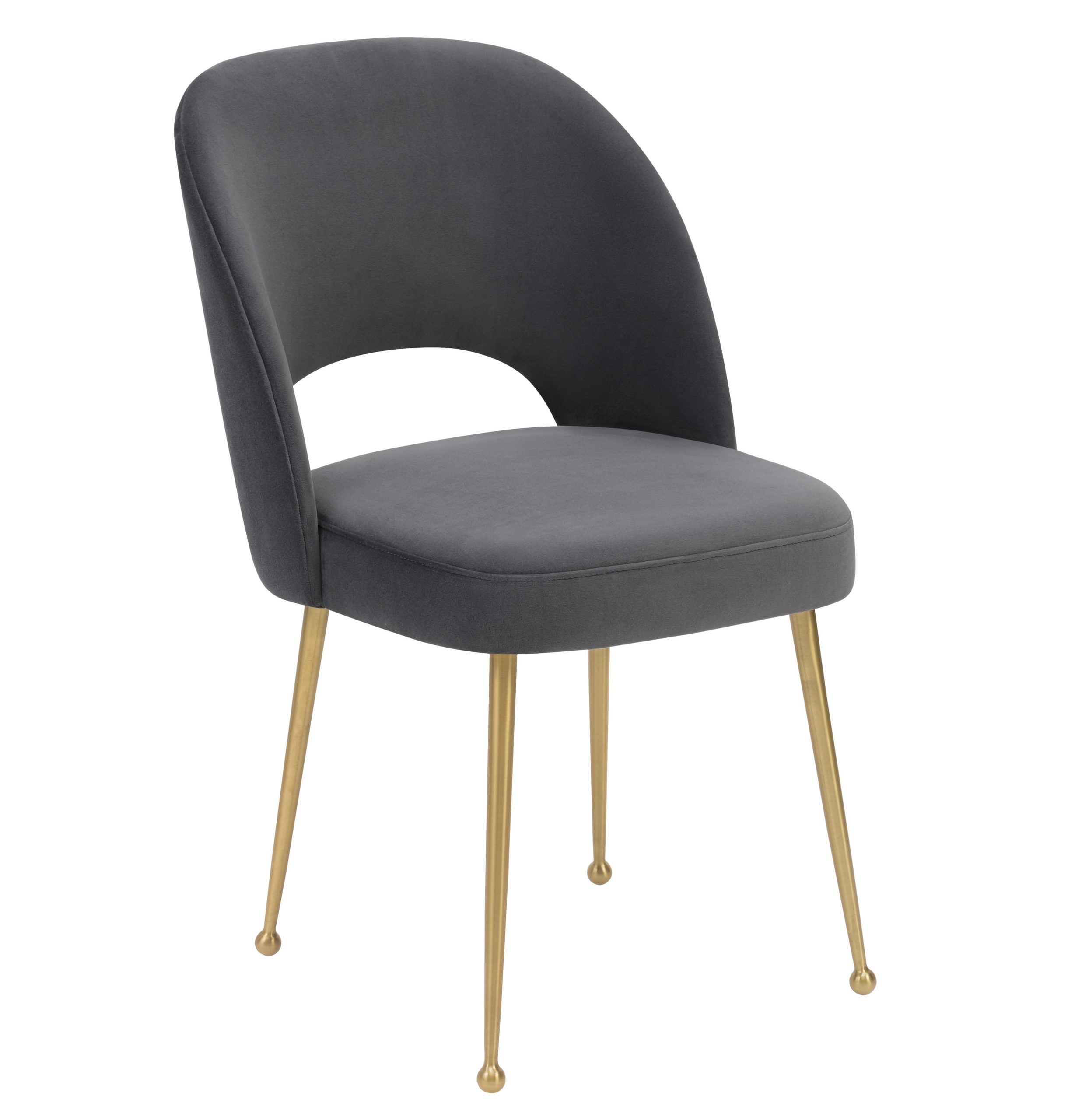 SWELL DARK GREY VELVET CHAIR