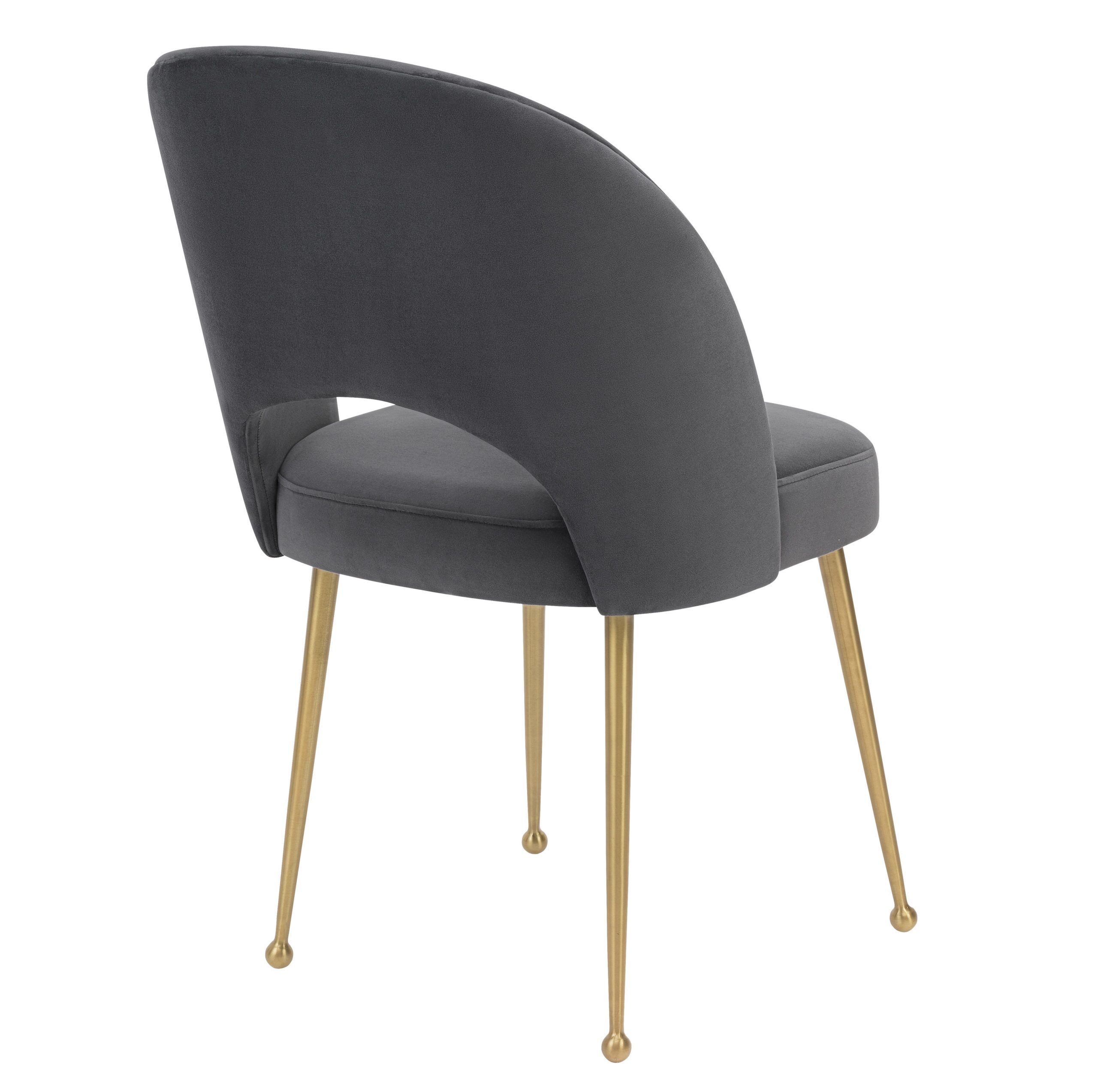 SWELL DARK GREY VELVET CHAIR - Image 4