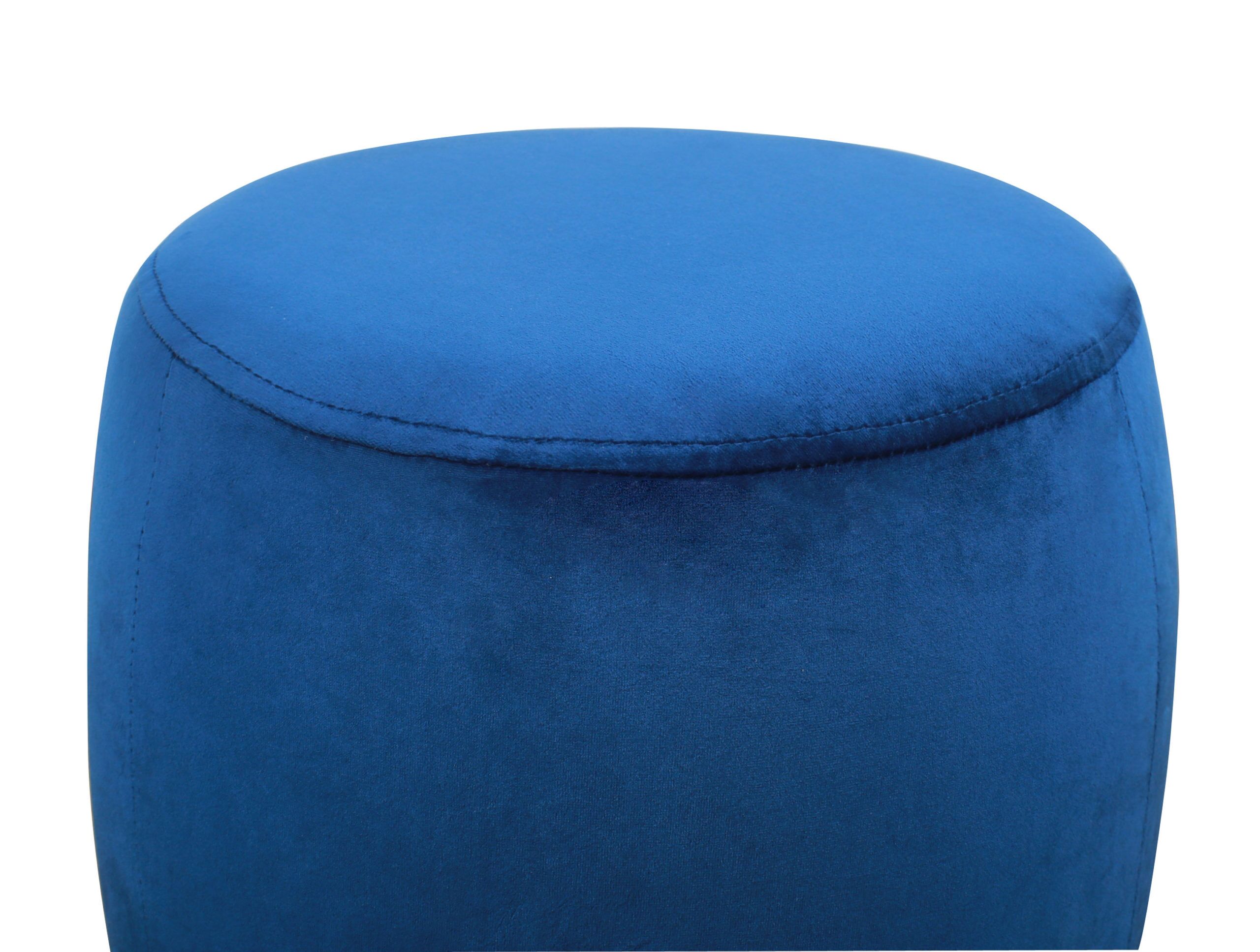 WILLOW NAVY VELVET OTTOMAN - Image 3