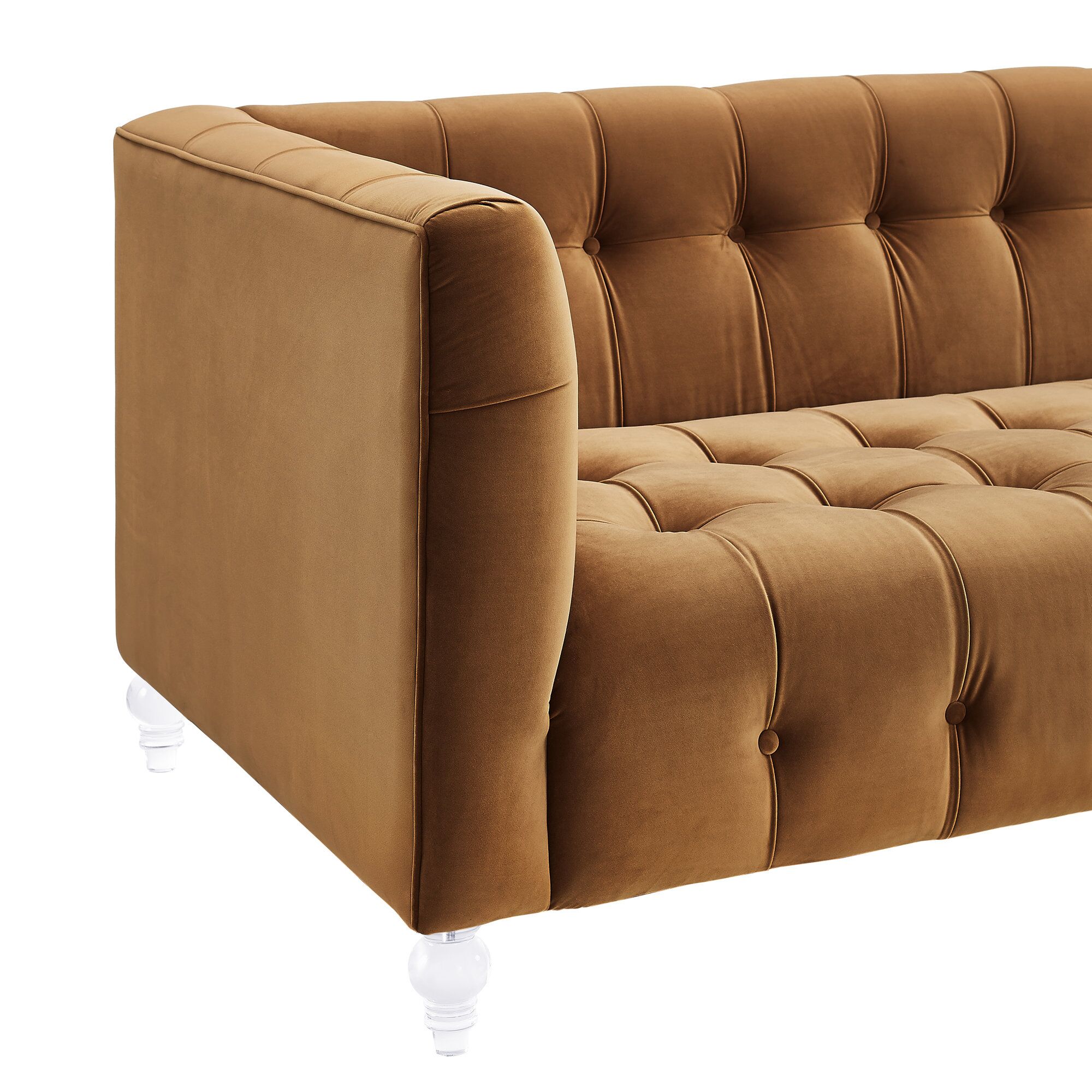BEA GOLD VELVET SOFA - Image 5