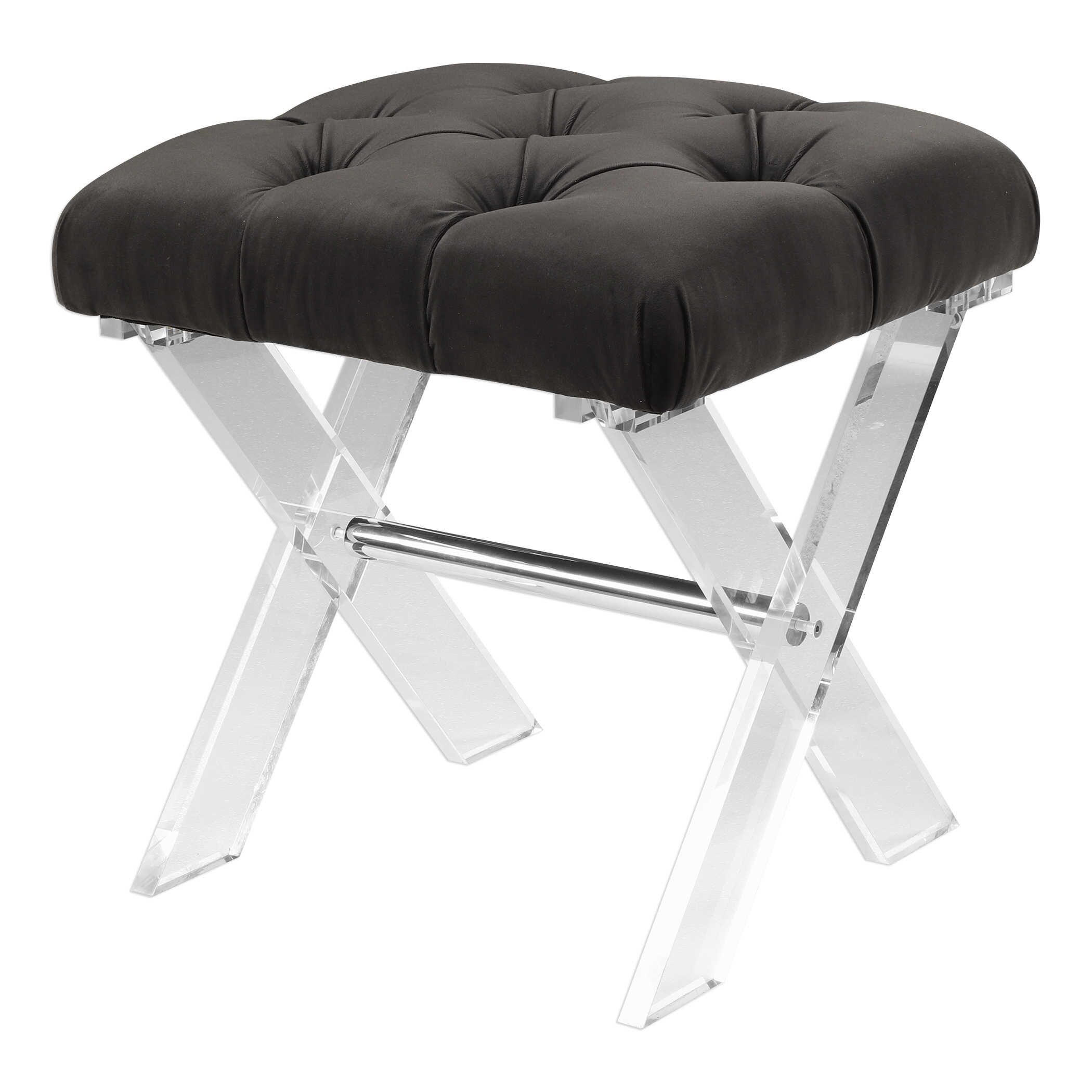 Charcoal Velvet Fermin Bench - Image 2