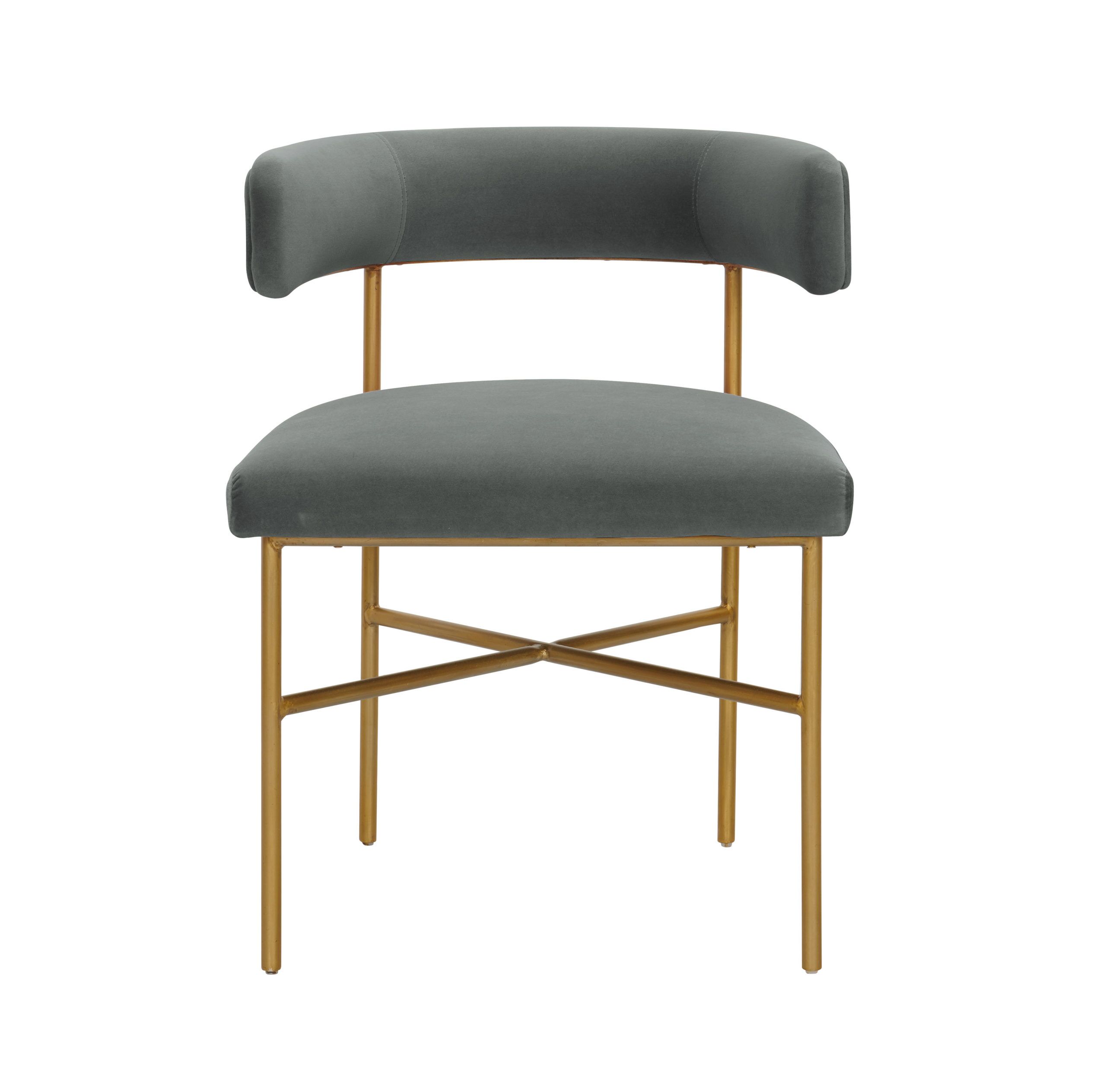 KIM VELVET CHAIR IN GREY - Image 3