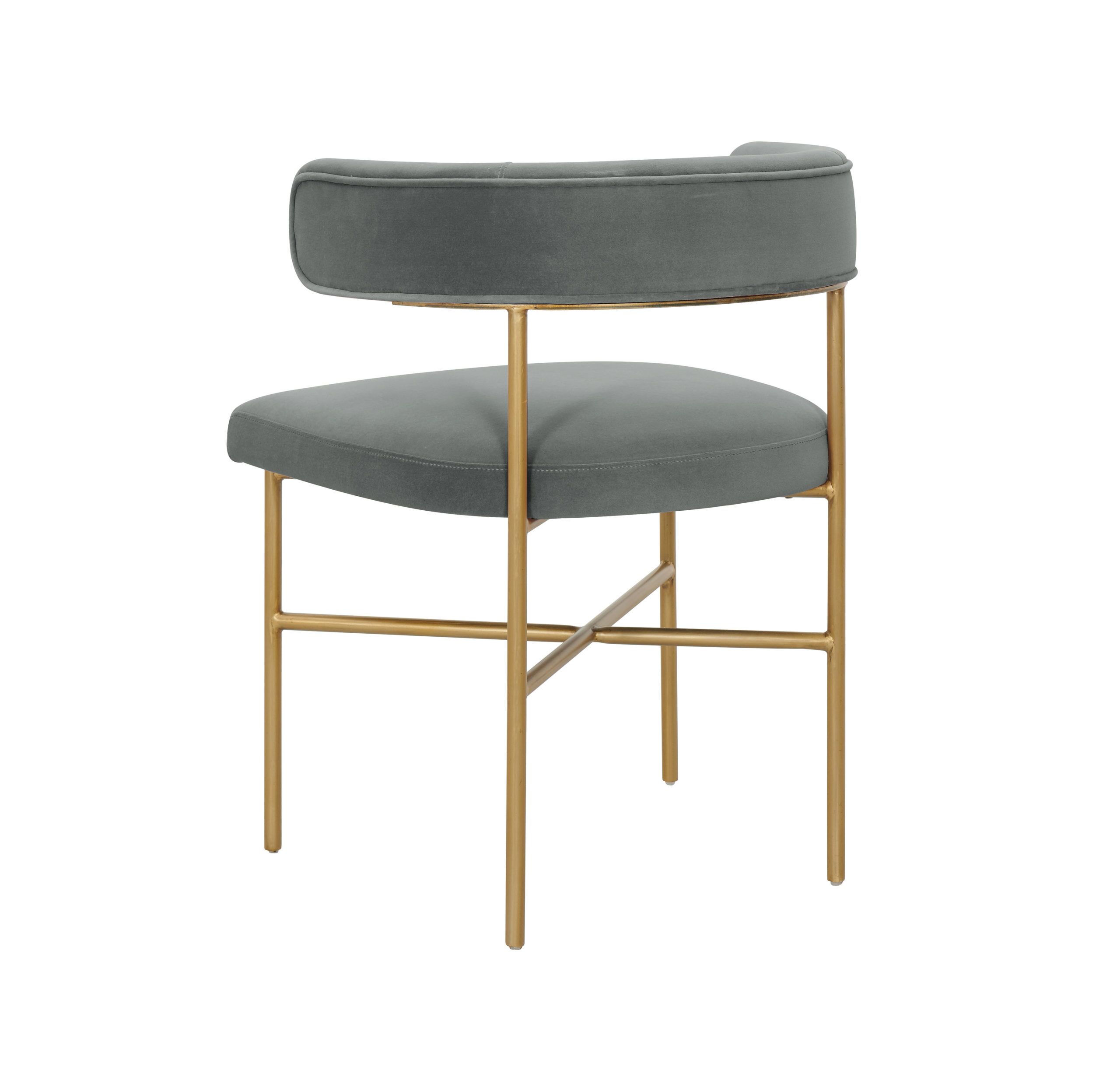 KIM VELVET CHAIR IN GREY - Image 4