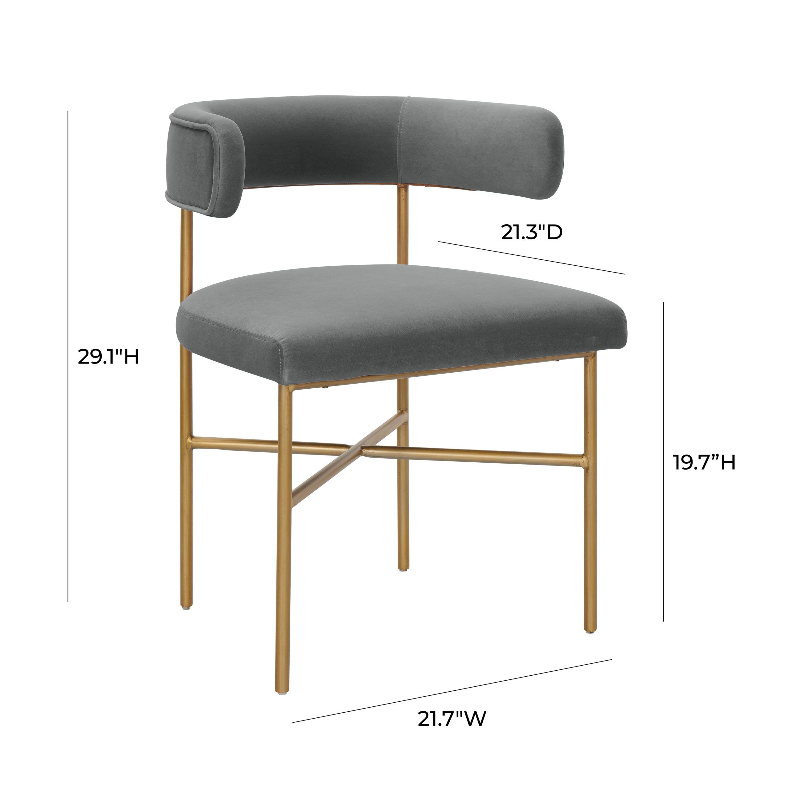 KIM VELVET CHAIR IN GREY - Image 6