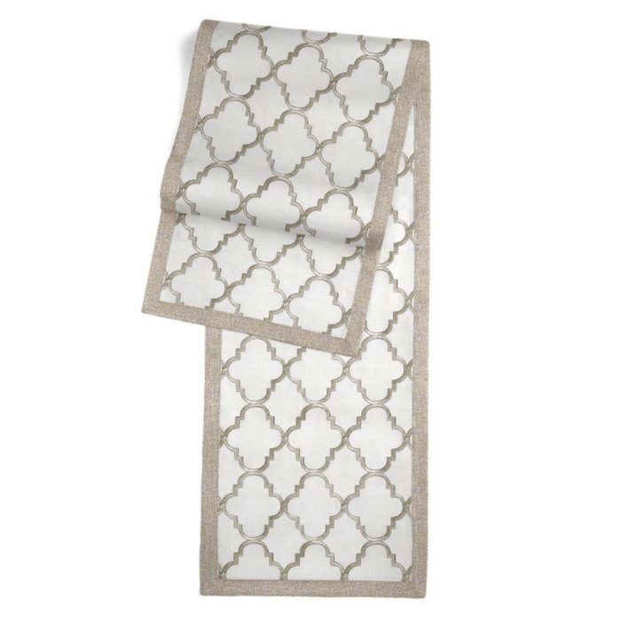 Spa Table Saddle - Fancy Fretwork Silver