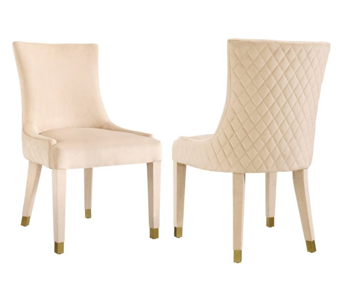 DIAMOND CREAM CHAIR - SET OF TWO
