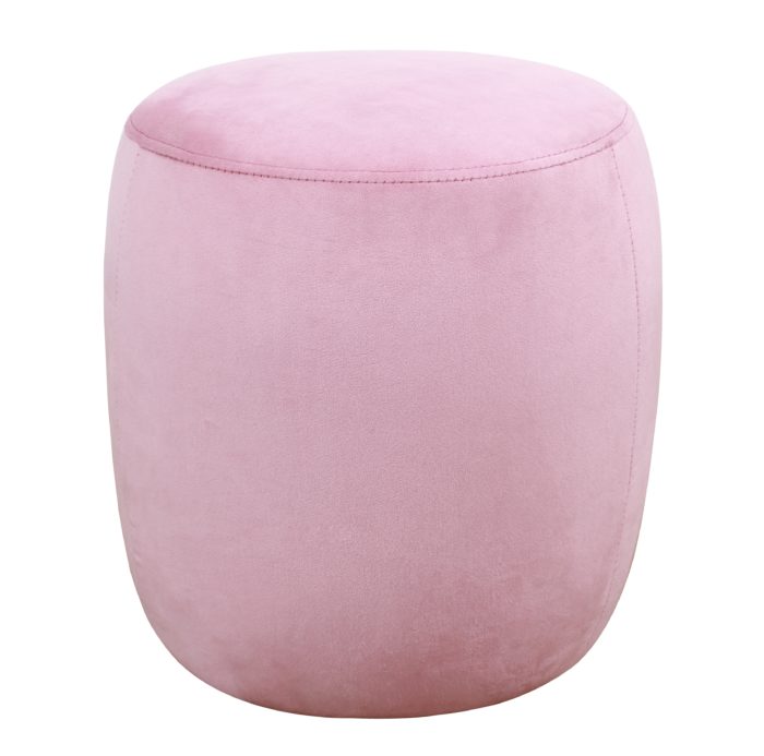 WILLOW BLUSH VELVET OTTOMAN