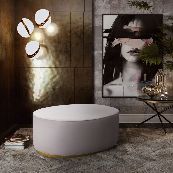 SCARLETT BLUSH OTTOMAN