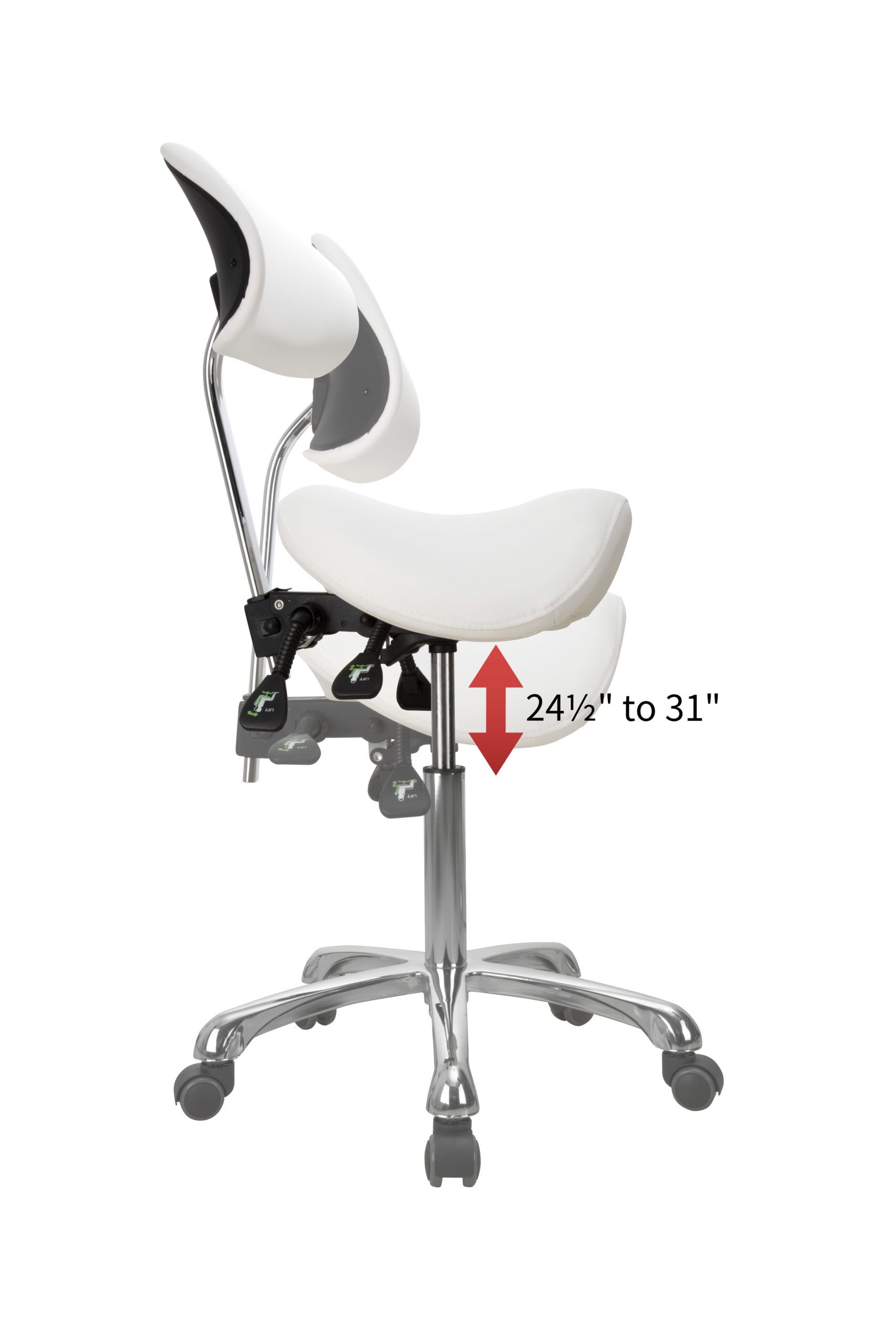 Wraparound Backrest Therapist Stool 11025A | Michele Pelafas