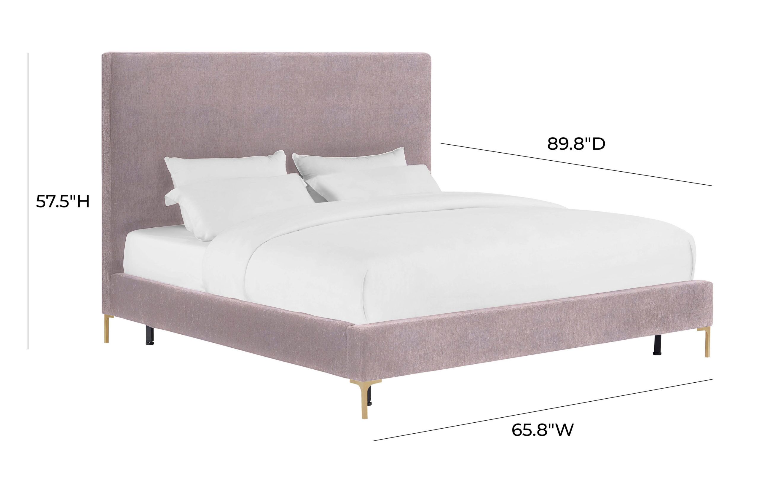 DELILAH BLUSH TEXTURED VELVET BED IN QUEEN - Image 7