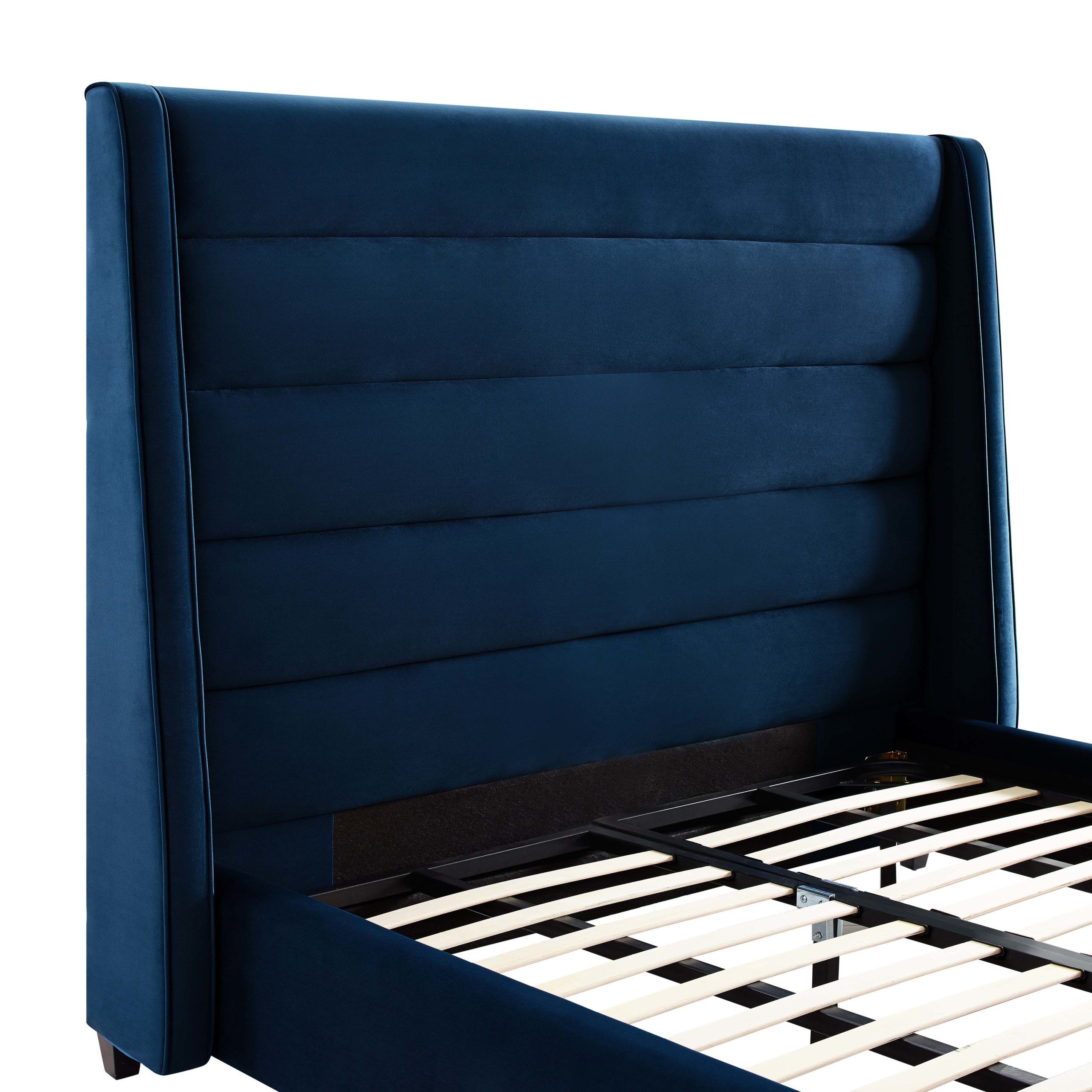 KOAH NAVY VELVET BED IN QUEEN - Image 7