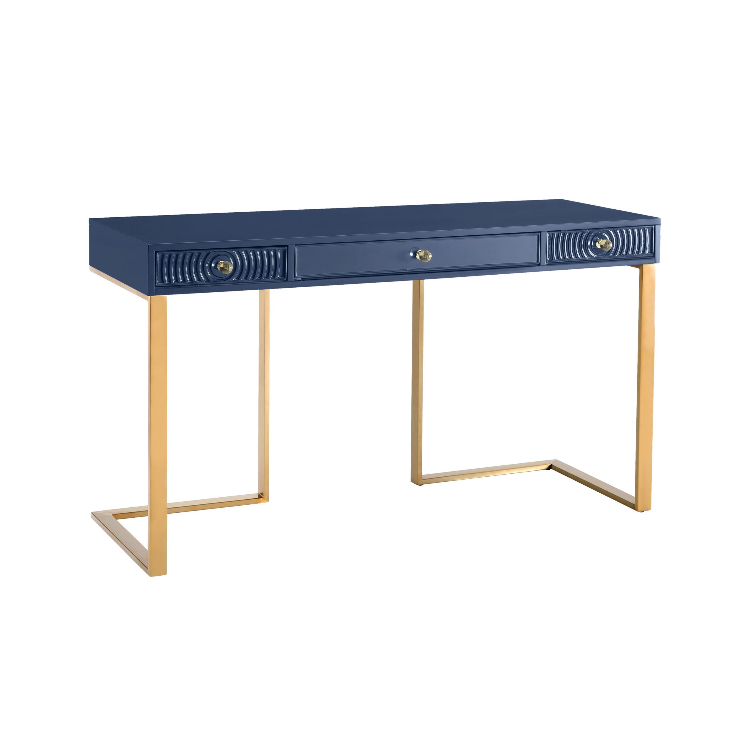Janie Blue Lacquer Desk | Michele Pelafas