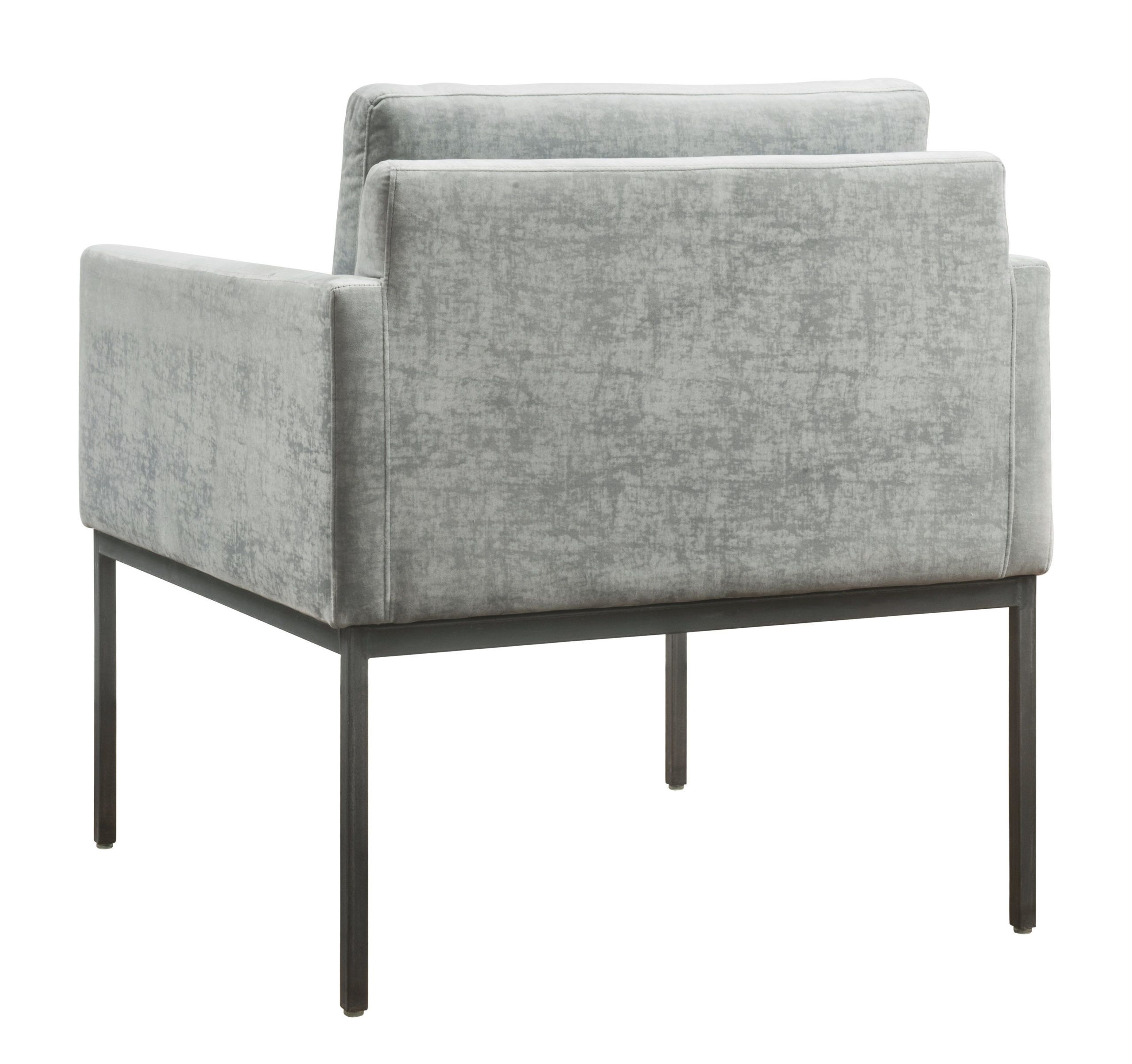 Textured Velvet Canton Grey Chair - Image 5