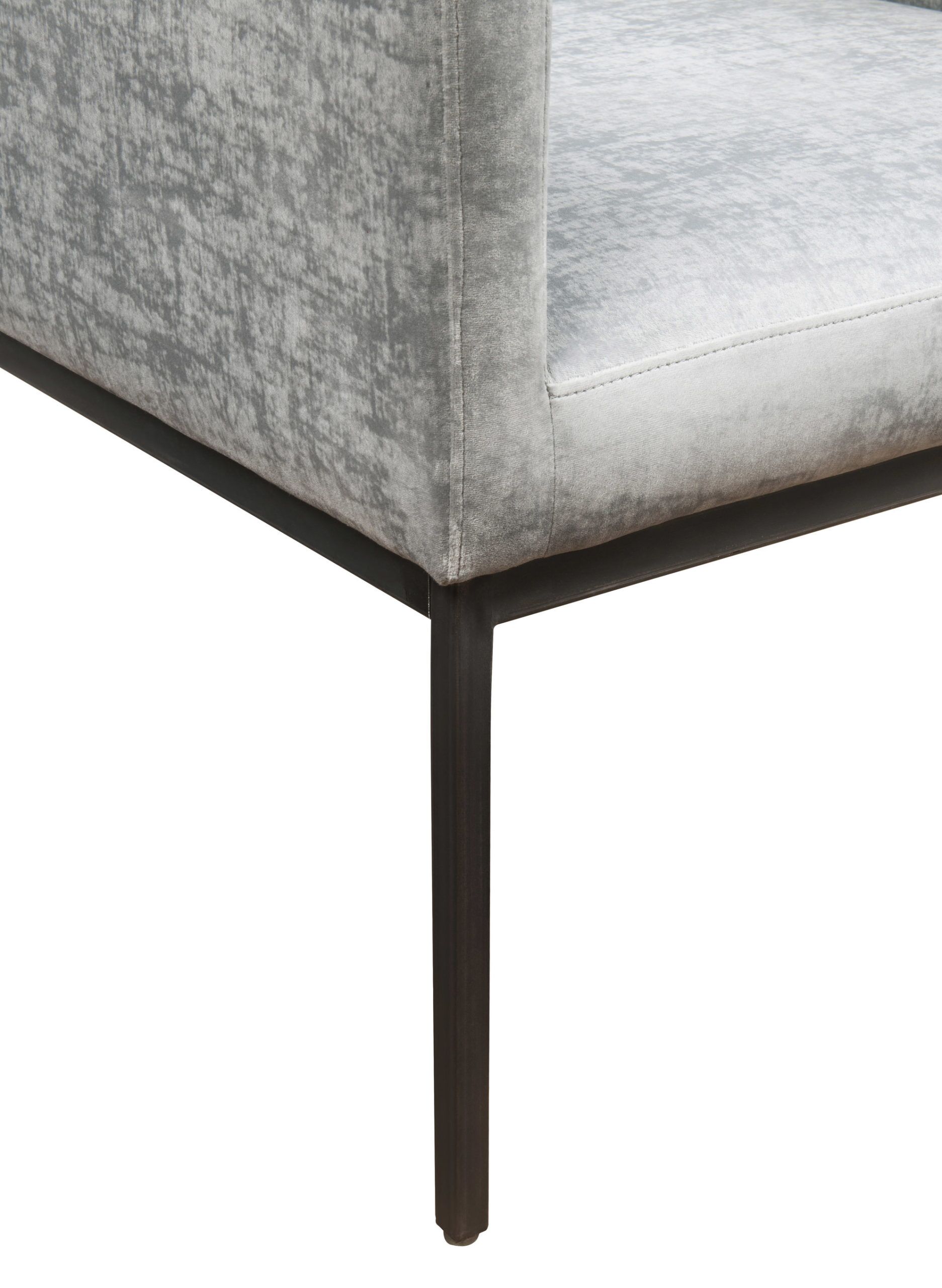 Textured Velvet Canton Grey Chair - Image 6