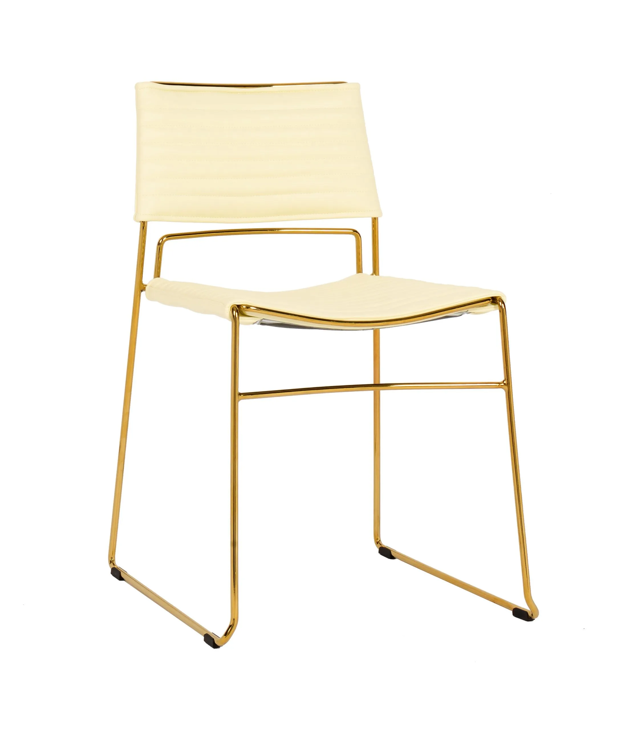 DOMANI CREAM VEGAN LEATHER CHAIR (Set of 2)