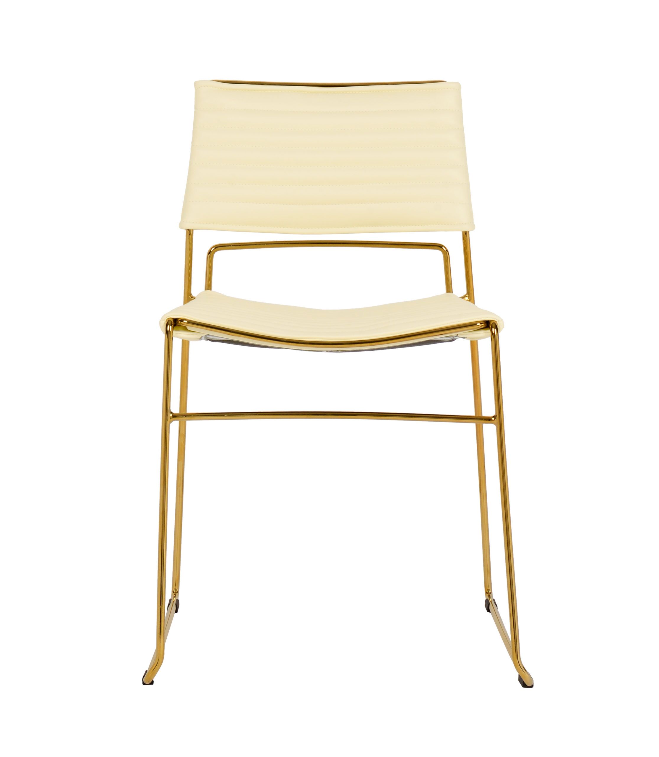 DOMANI CREAM VEGAN LEATHER CHAIR (Set of 2) - Image 3