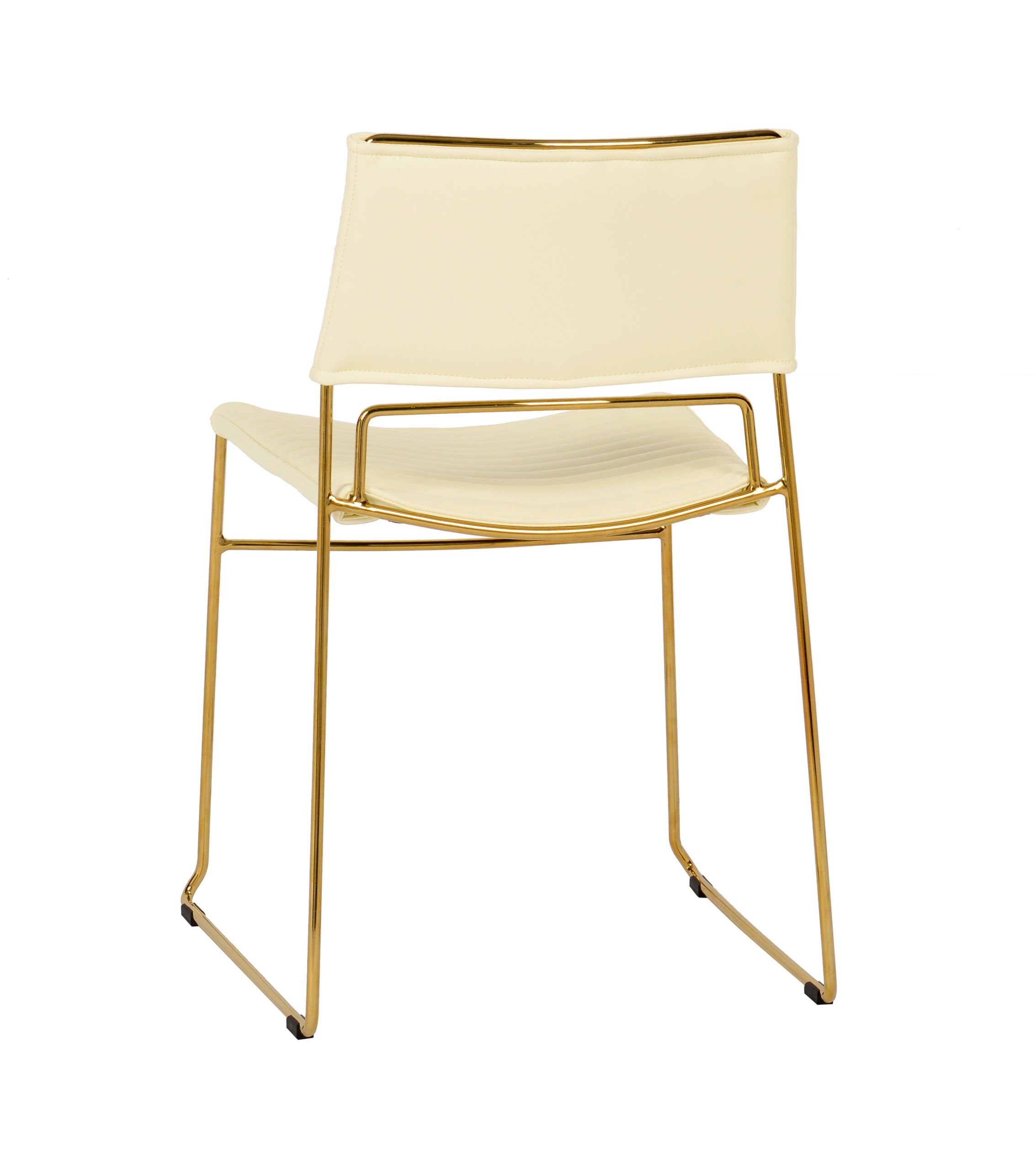 DOMANI CREAM VEGAN LEATHER CHAIR (Set of 2) - Image 5