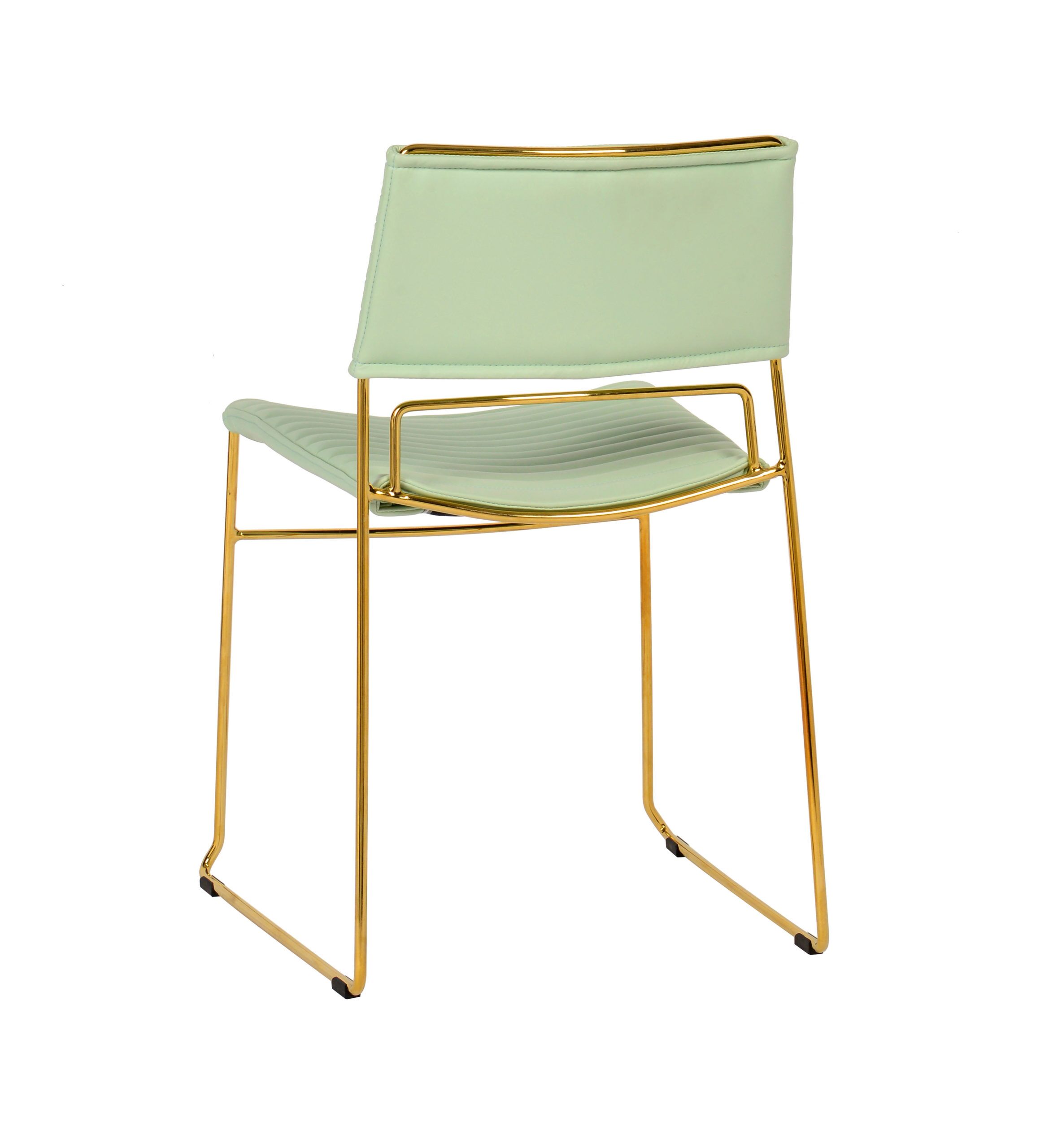 DOMANI MINT VEGAN LEATHER CHAIR (Set of 2) - Image 5