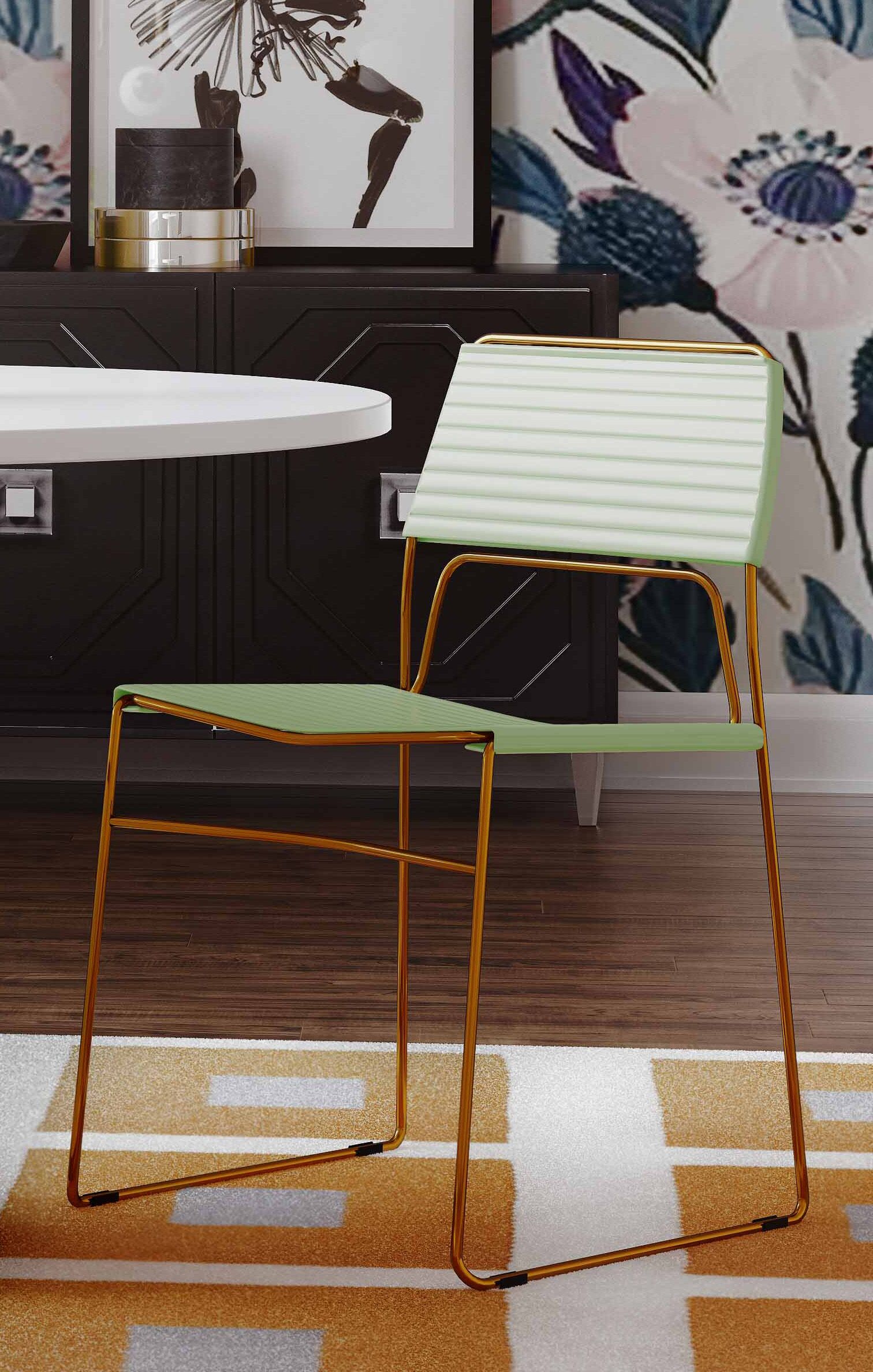 DOMANI MINT VEGAN LEATHER CHAIR (Set of 2) - Image 10