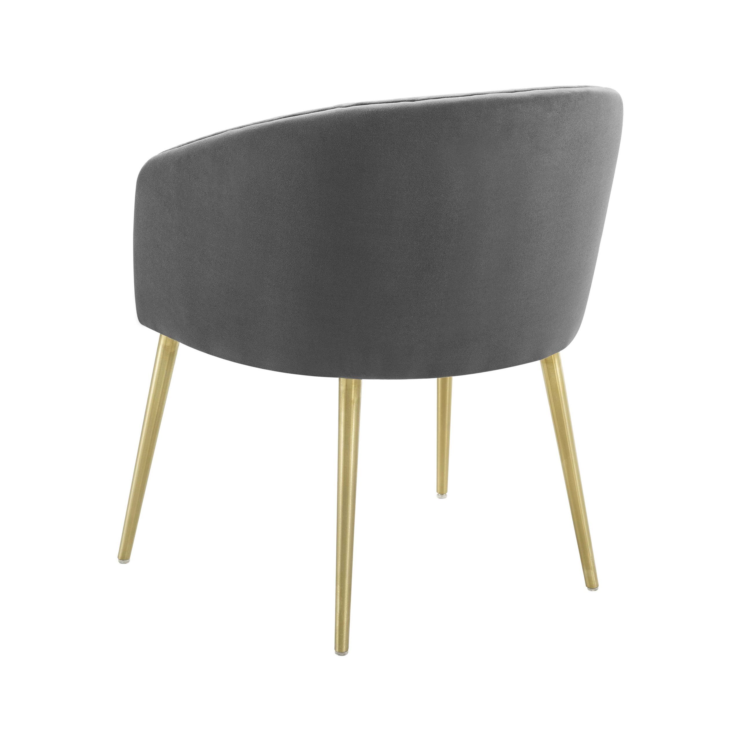 ARYA PERFORMANCE VELVET GREY DINING CHAIR - Image 6