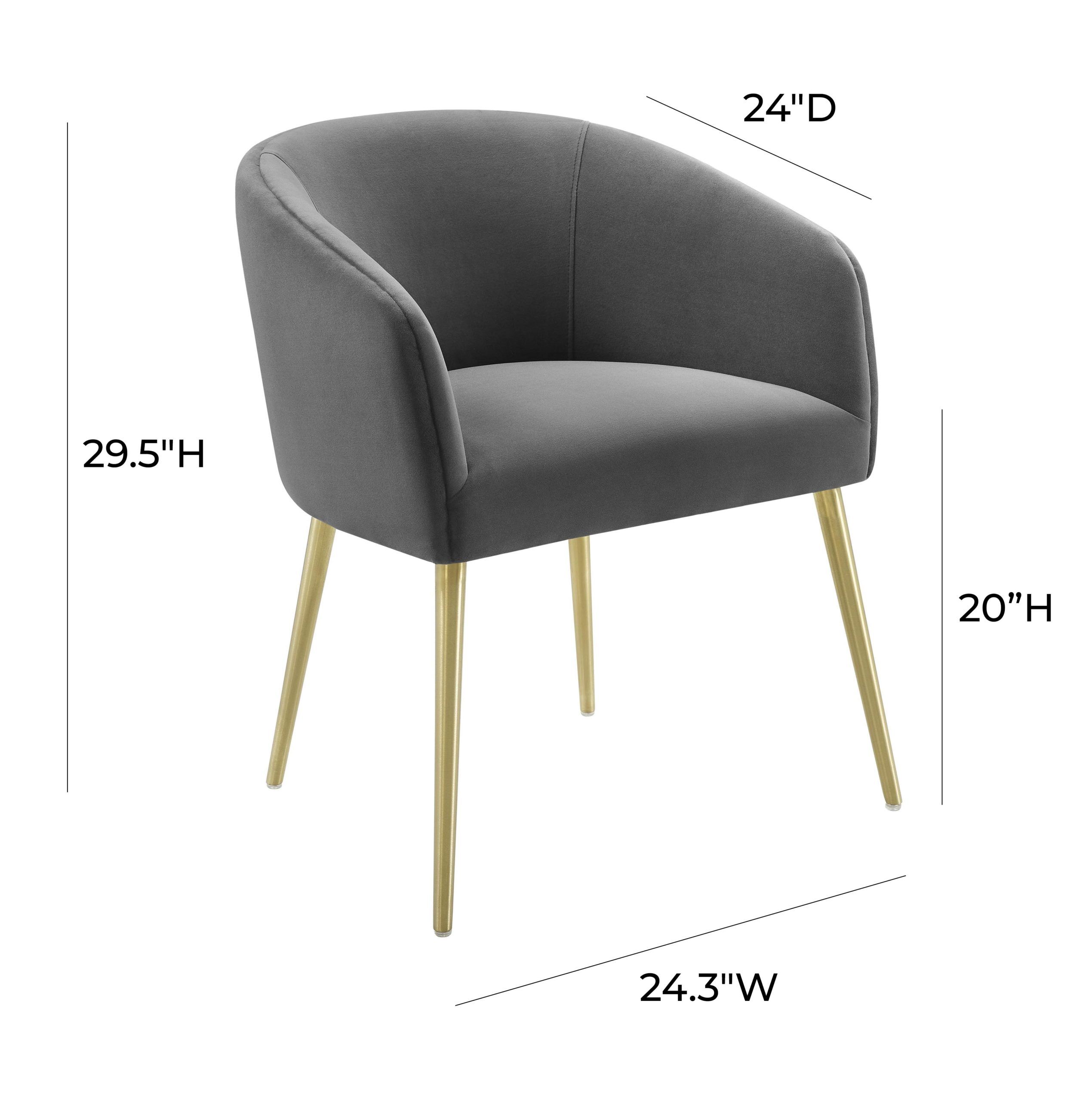 ARYA PERFORMANCE VELVET GREY DINING CHAIR - Image 5