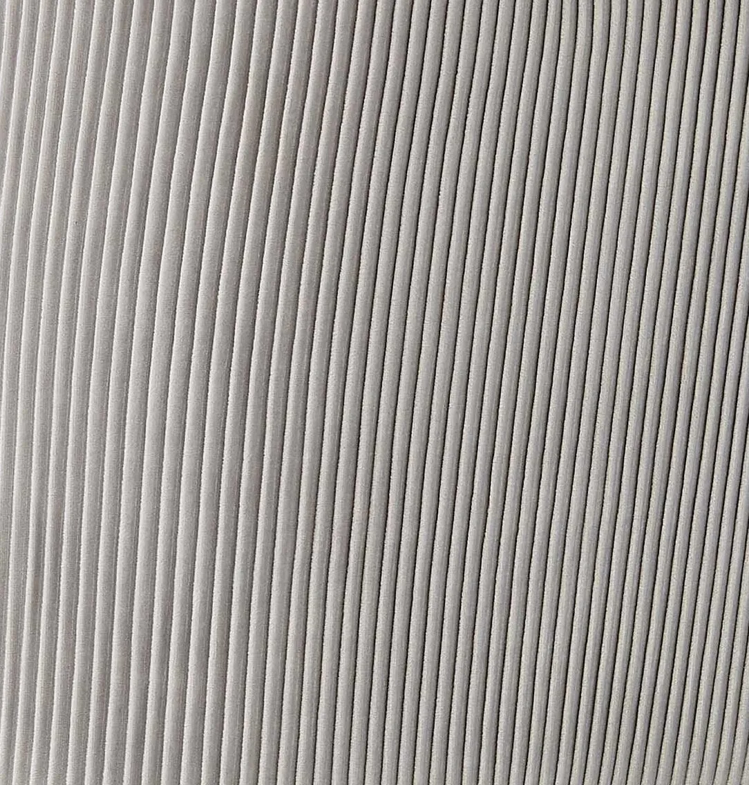 BEATRIX PLEATED LIGHT GREY VELVET SIDE CHAIR - Image 4