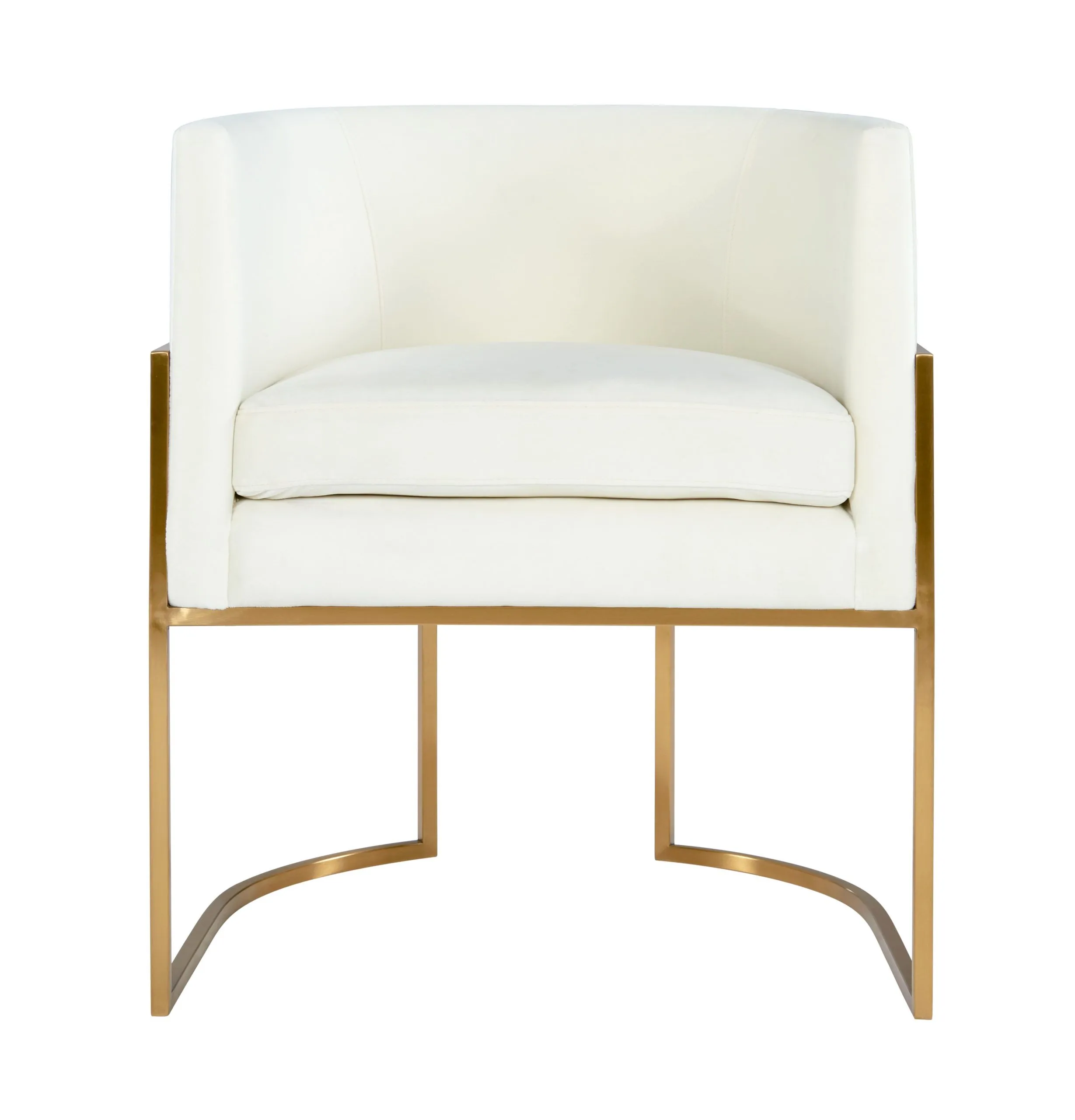 GISELLE CREAM VELVET CHAIR - GOLD FRAME - Image 3