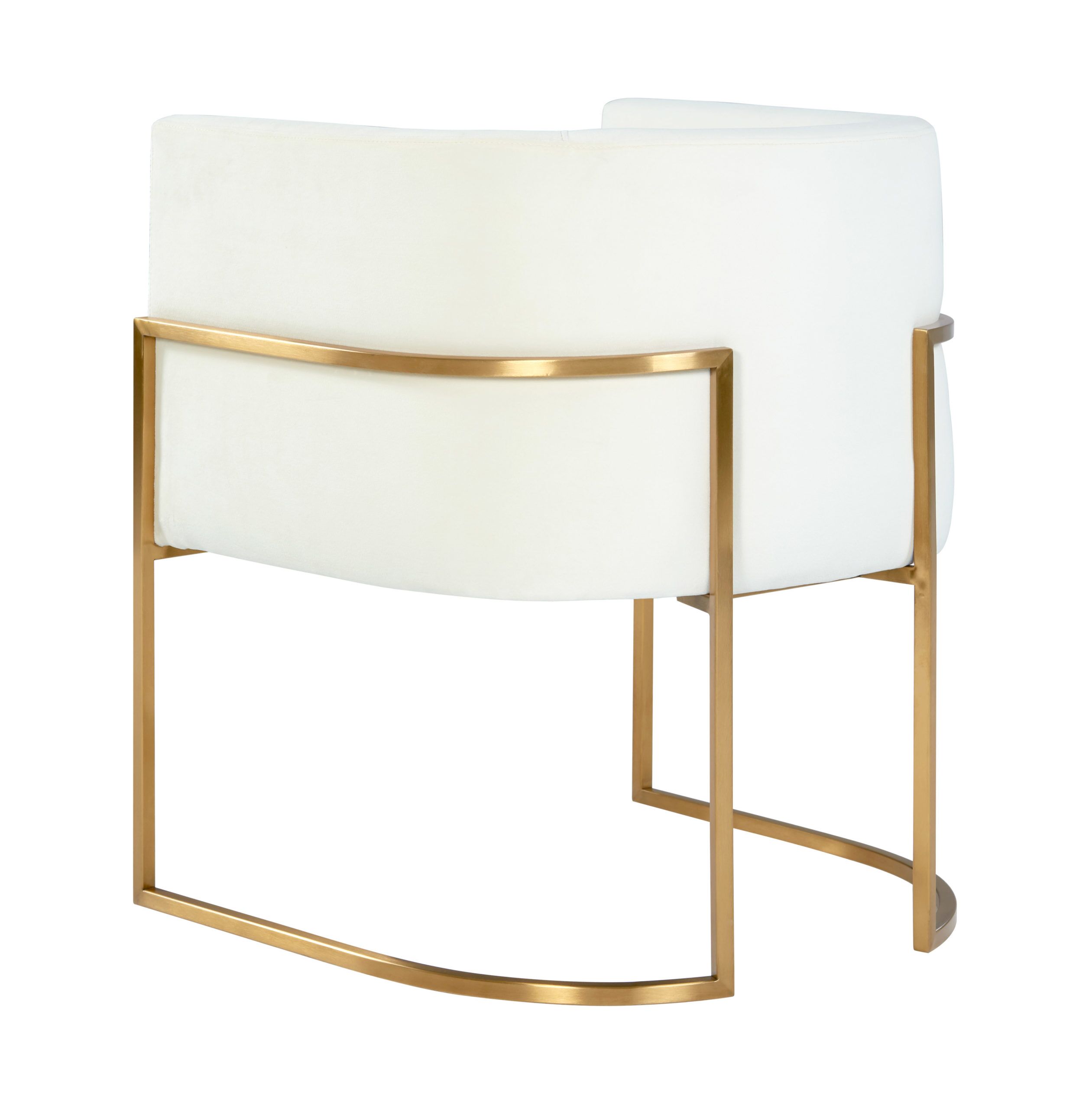 GISELLE CREAM VELVET CHAIR - GOLD FRAME - Image 4