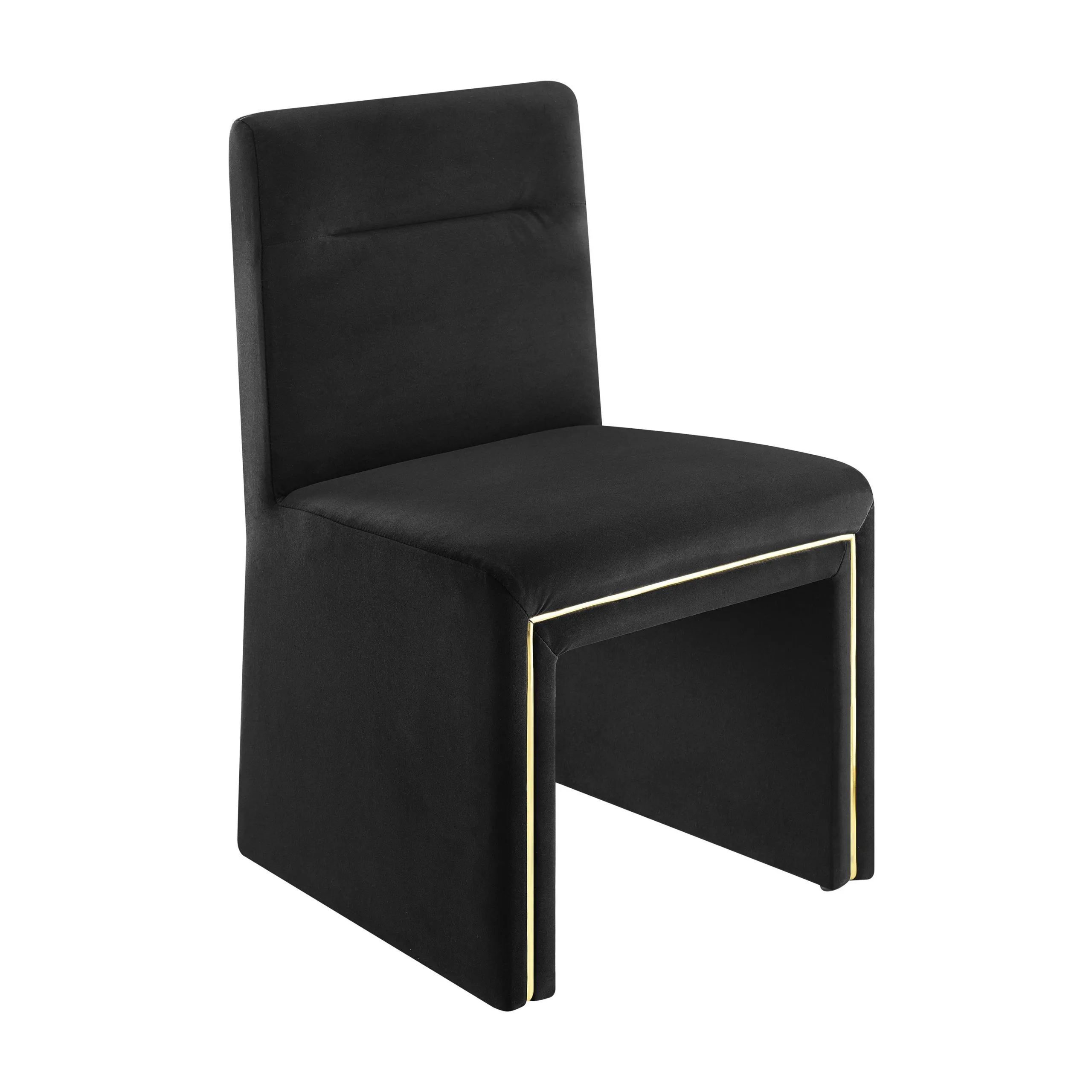 JAFFA BLACK VELVET CHAIR