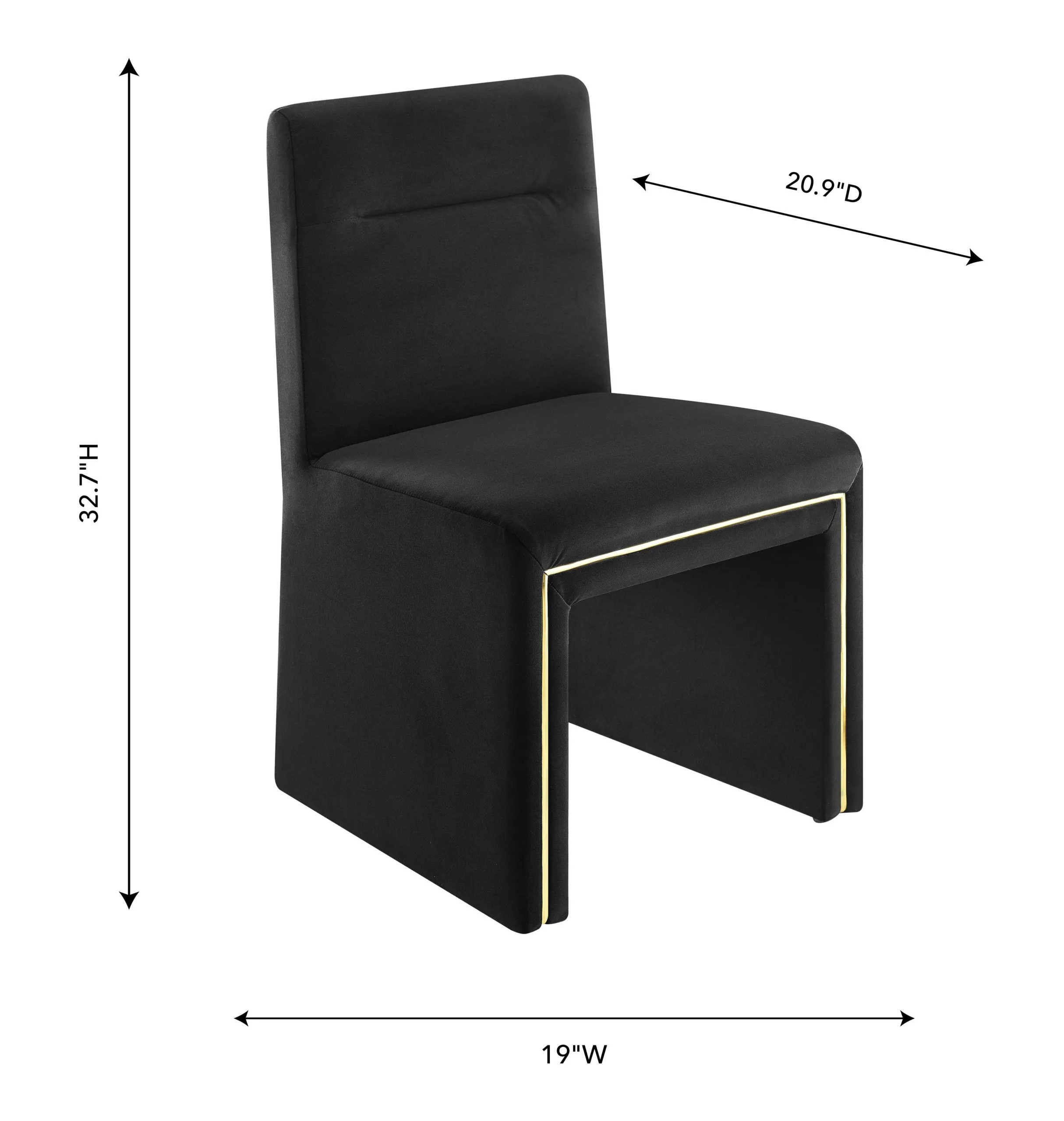 JAFFA BLACK VELVET CHAIR - Image 6