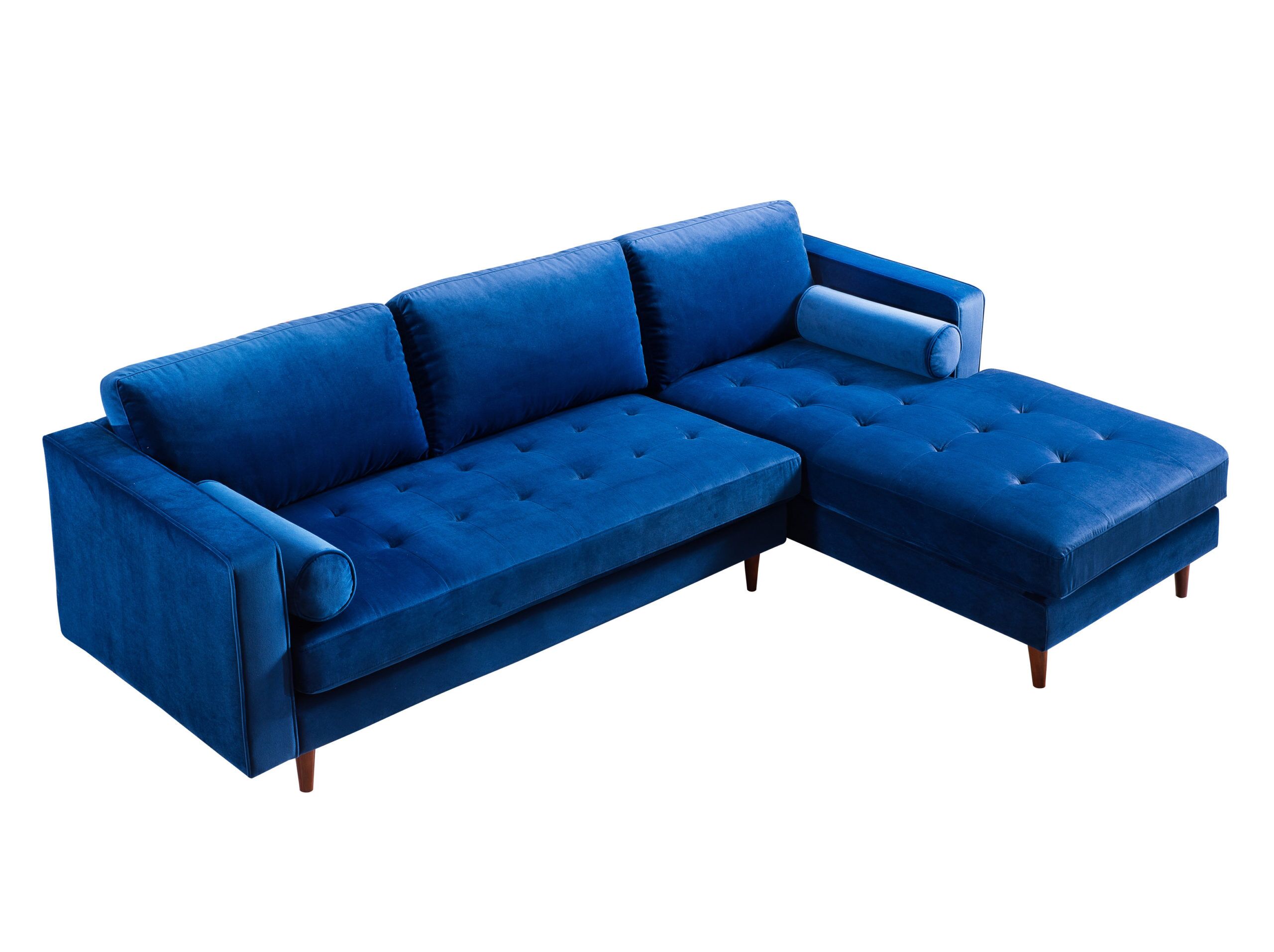 COMO NAVY VELVET SECTIONAL RAF - Image 3