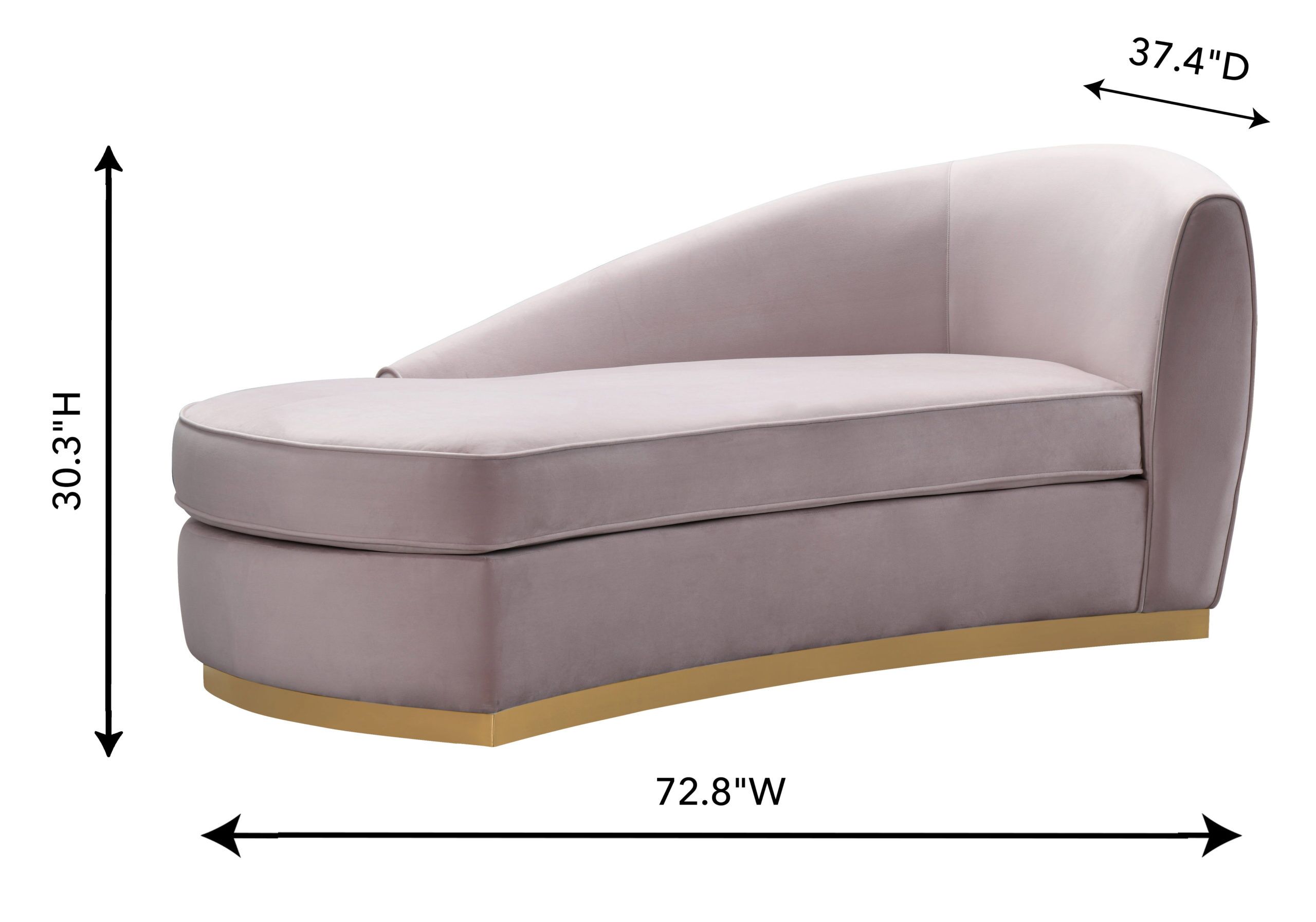 ADELE BLUSH VELVET CHAISE - Image 4