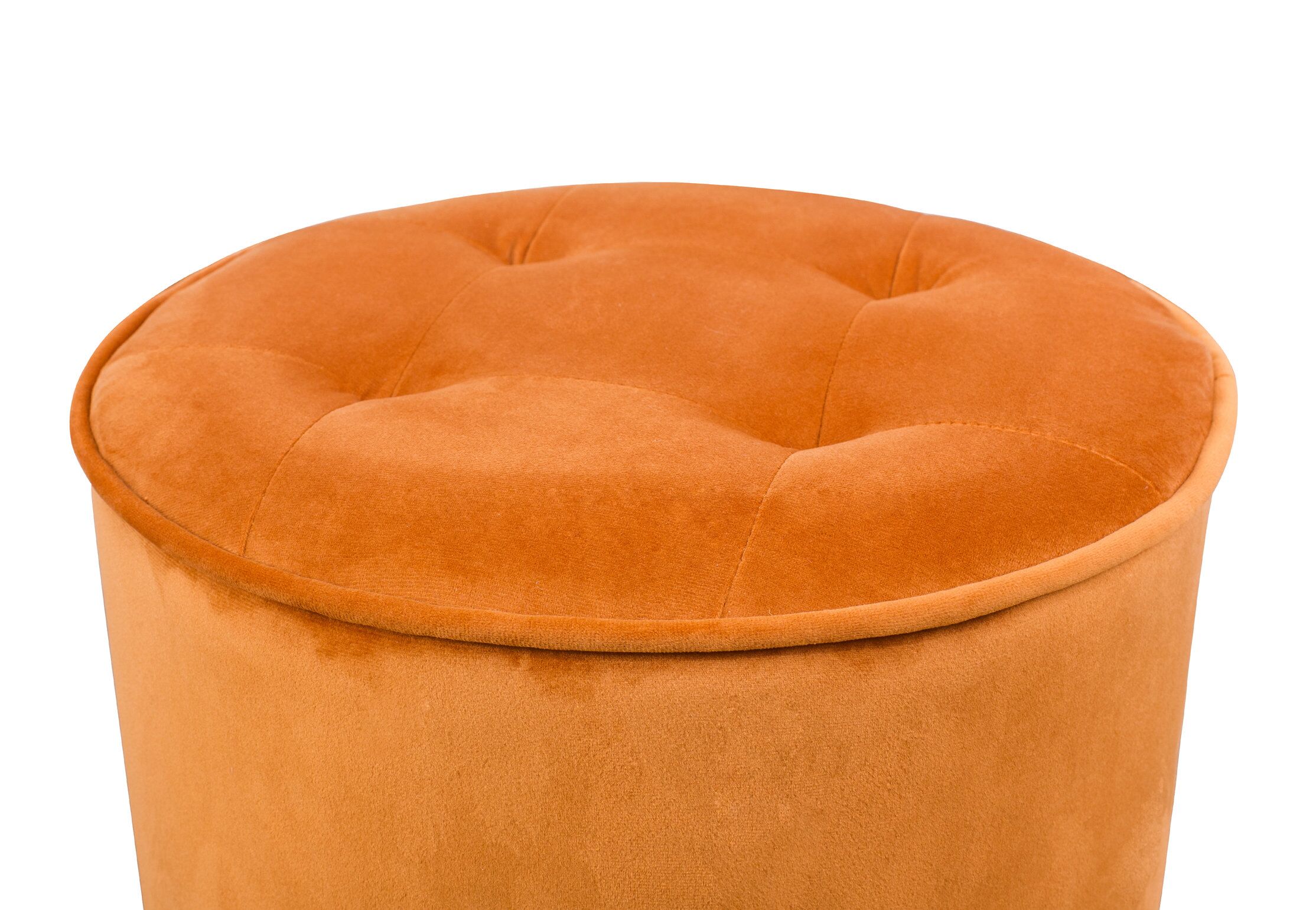 LUNA COGNAC VELVET OTTOMAN - Image 3