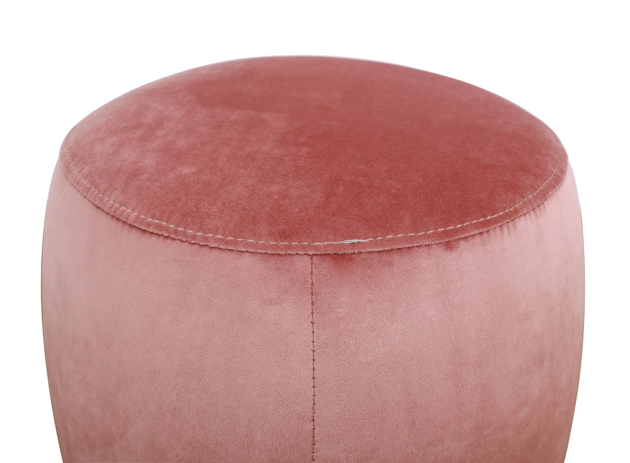 WILLOW SALMON VELVET OTTOMAN - Image 3
