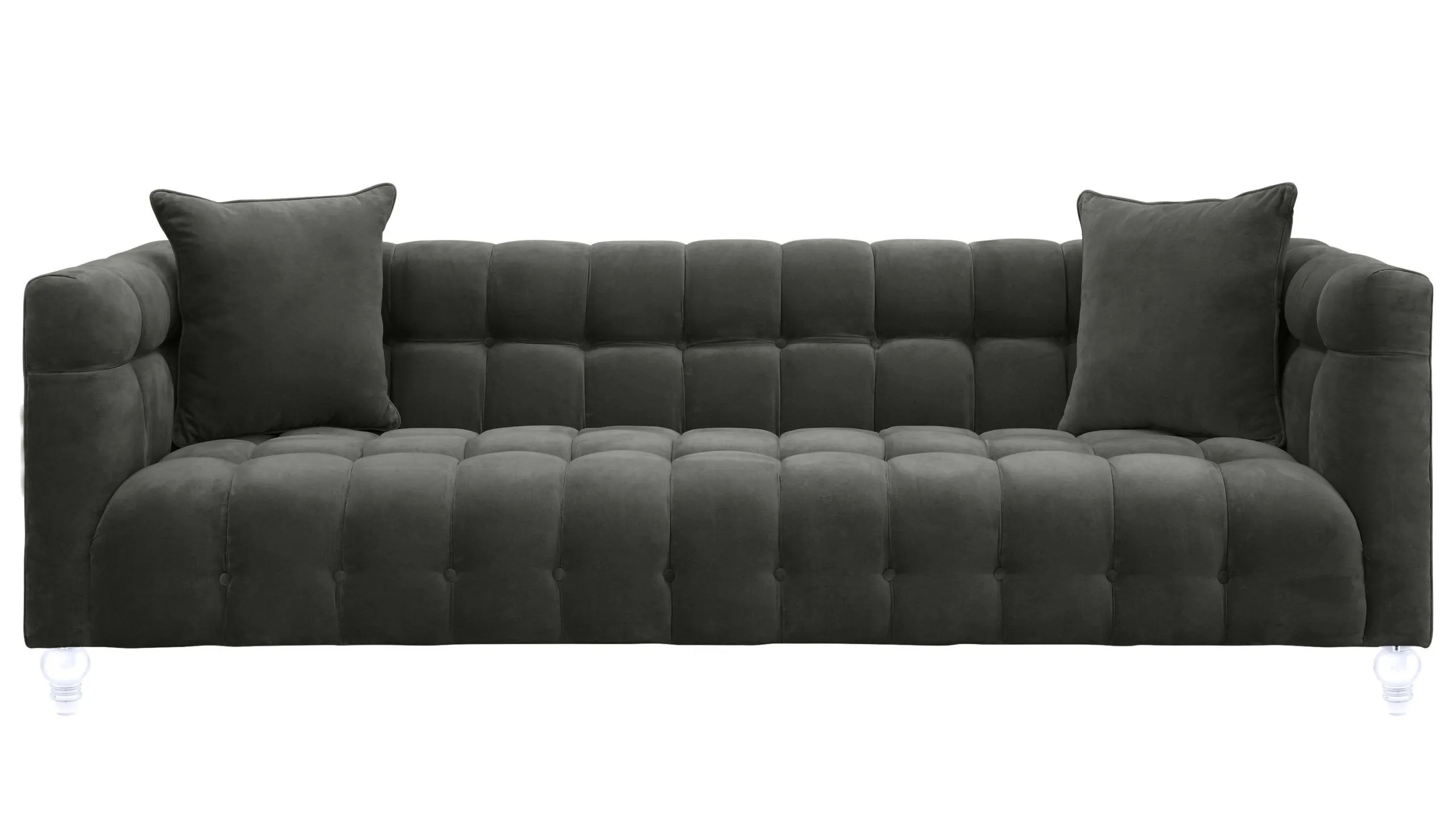 BEA GREY VELVET SOFA - Image 2