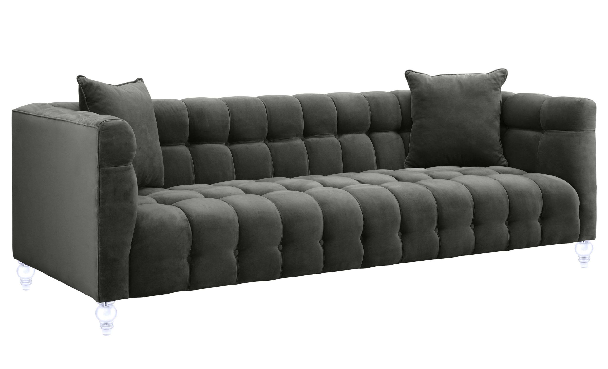 BEA GREY VELVET SOFA - Image 3