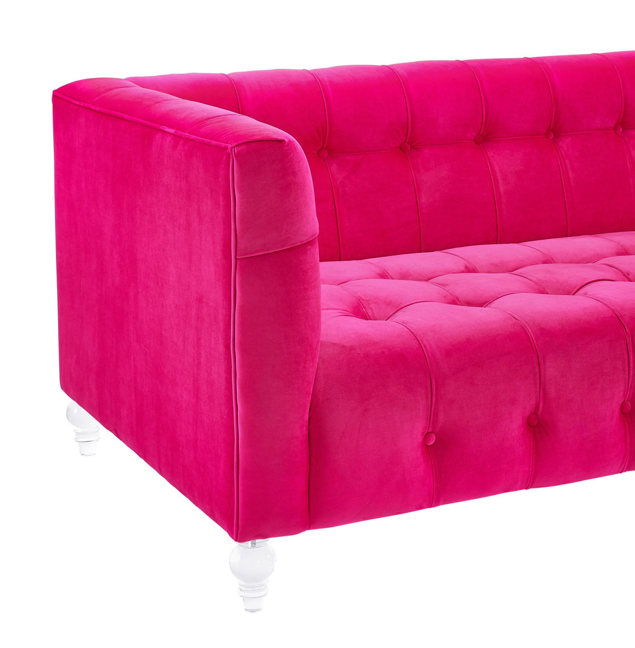 Bea Pink Velvet Sofa Couch - Image 5