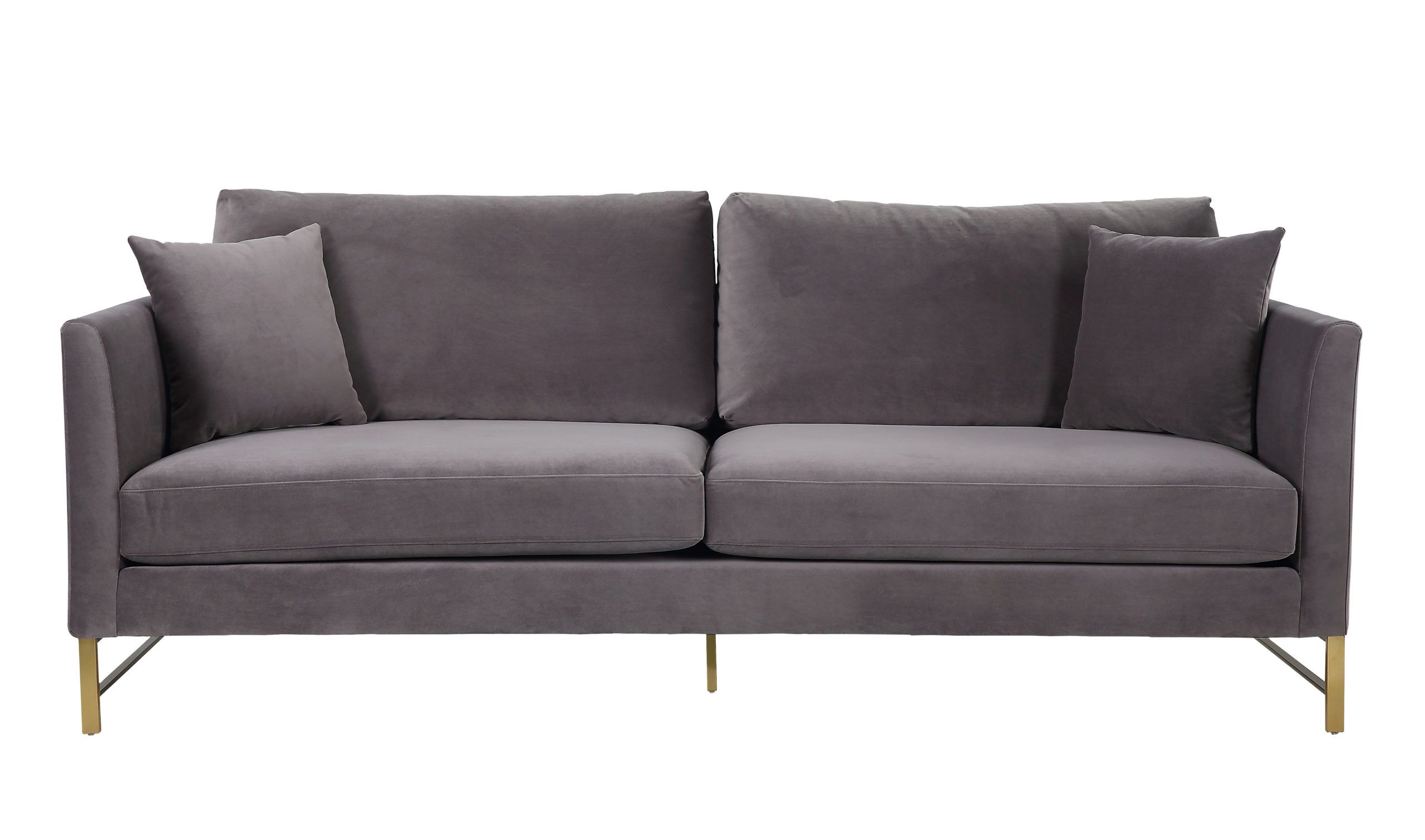 MASSI GREY VELVET SOFA - Image 2