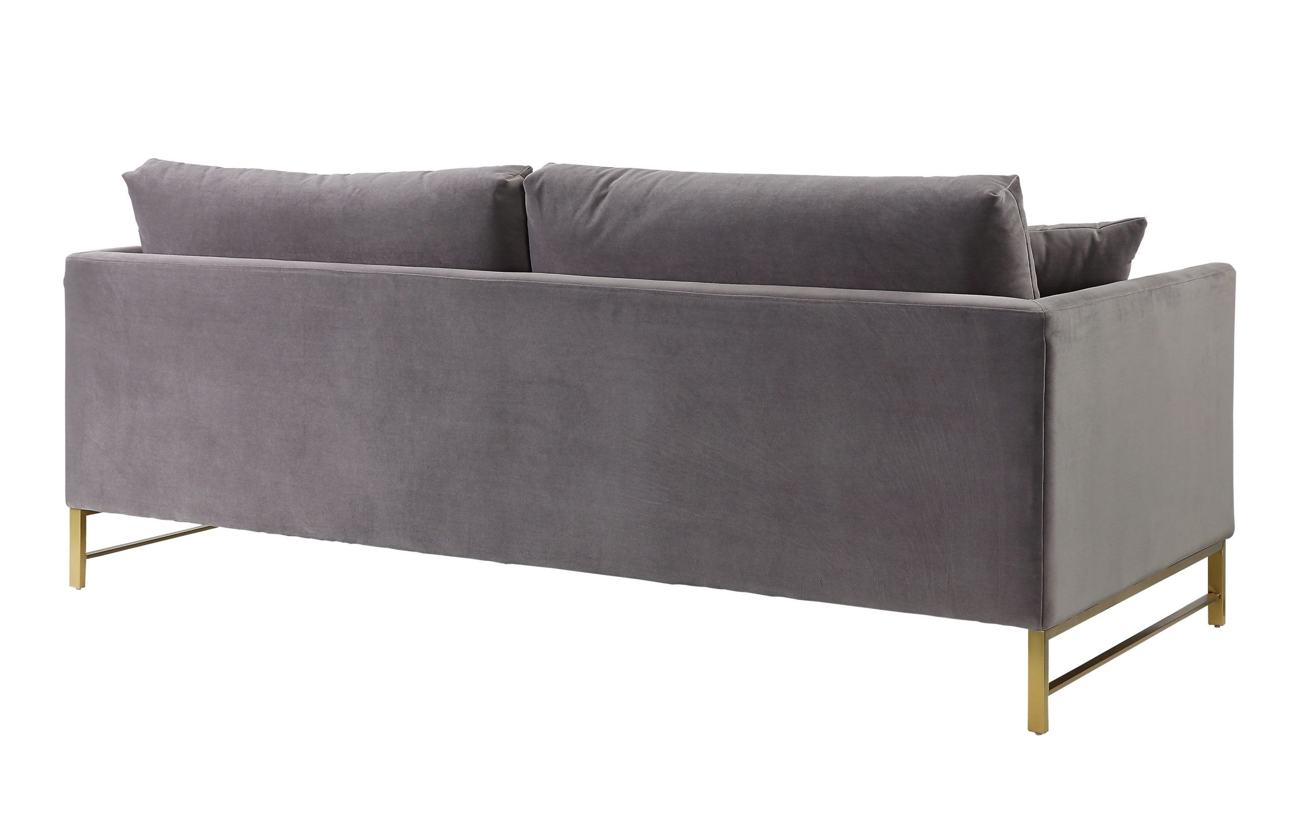 MASSI GREY VELVET SOFA - Image 3