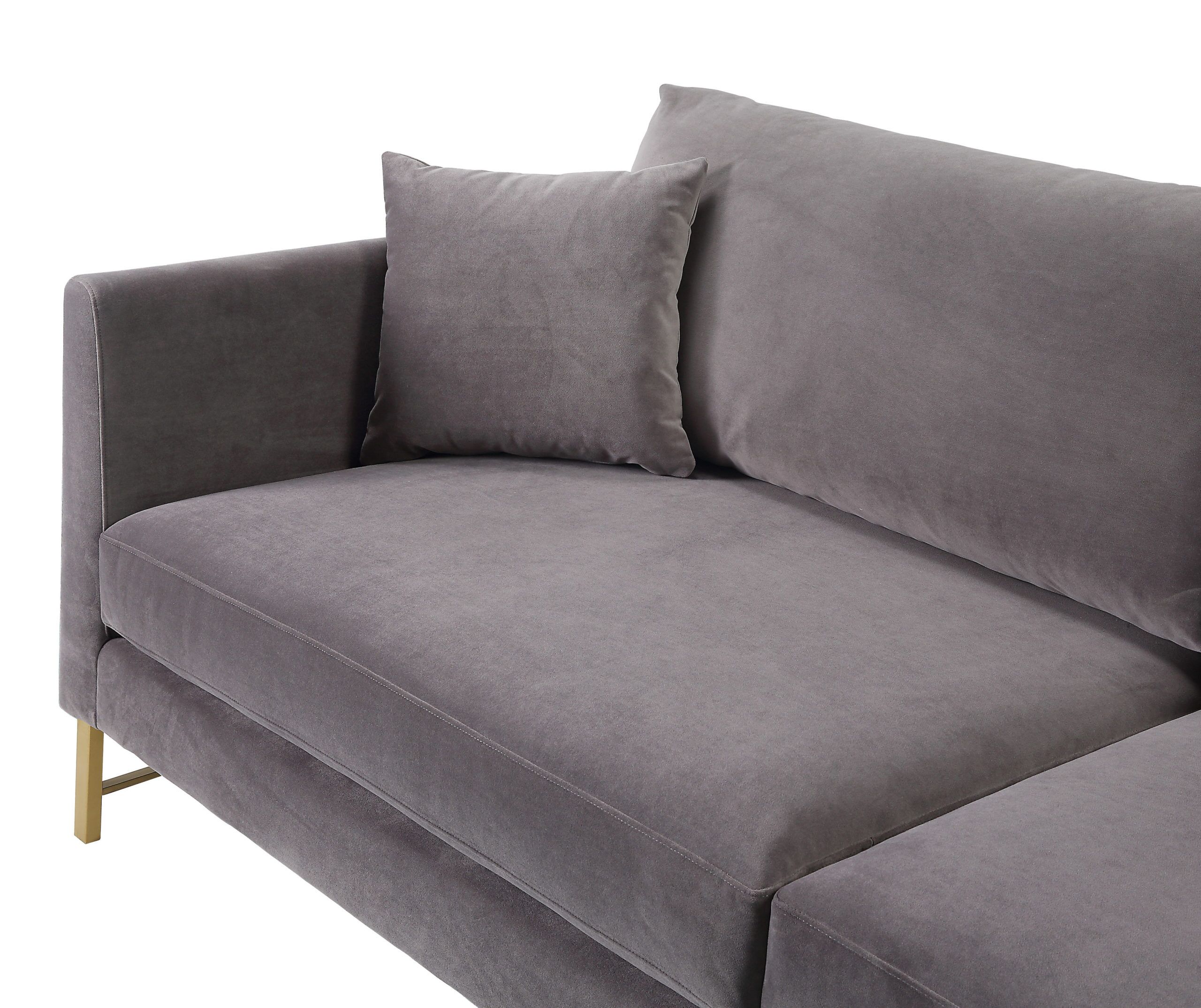 MASSI GREY VELVET SOFA - Image 4