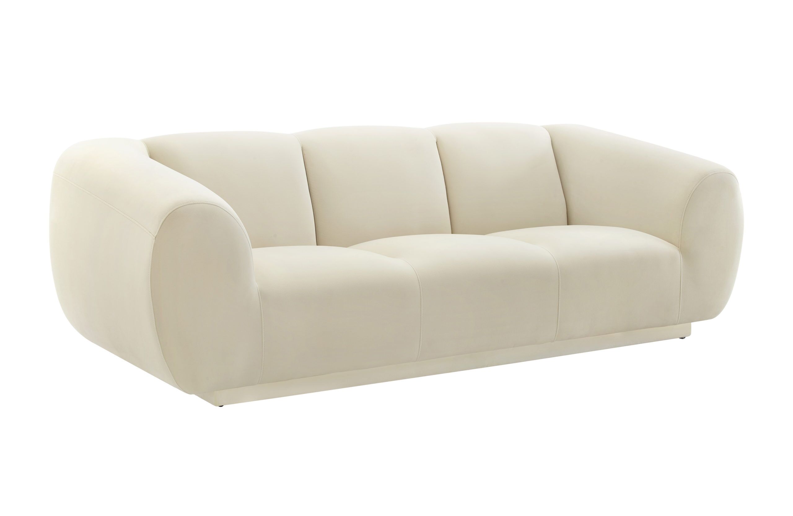 EMMET CREAM VELVET SOFA - Image 2
