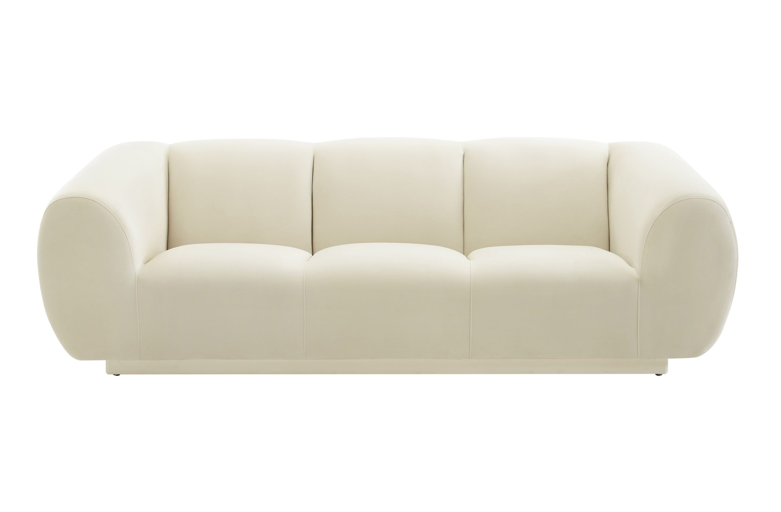 EMMET CREAM VELVET SOFA - Image 3