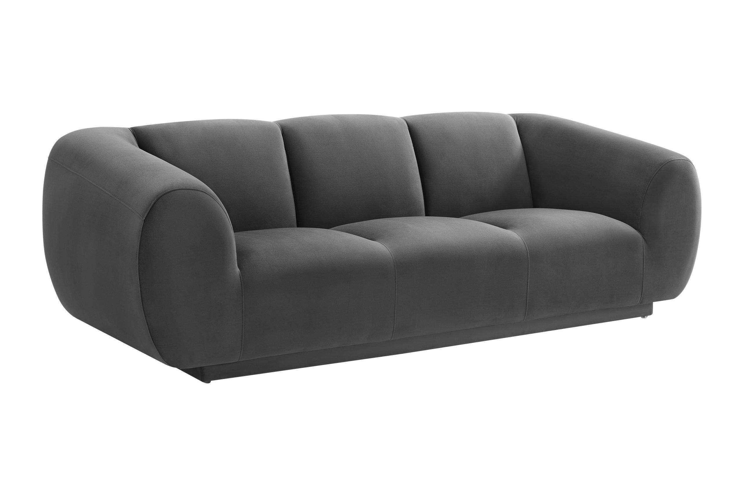 EMMET GREY VELVET SOFA - Image 3
