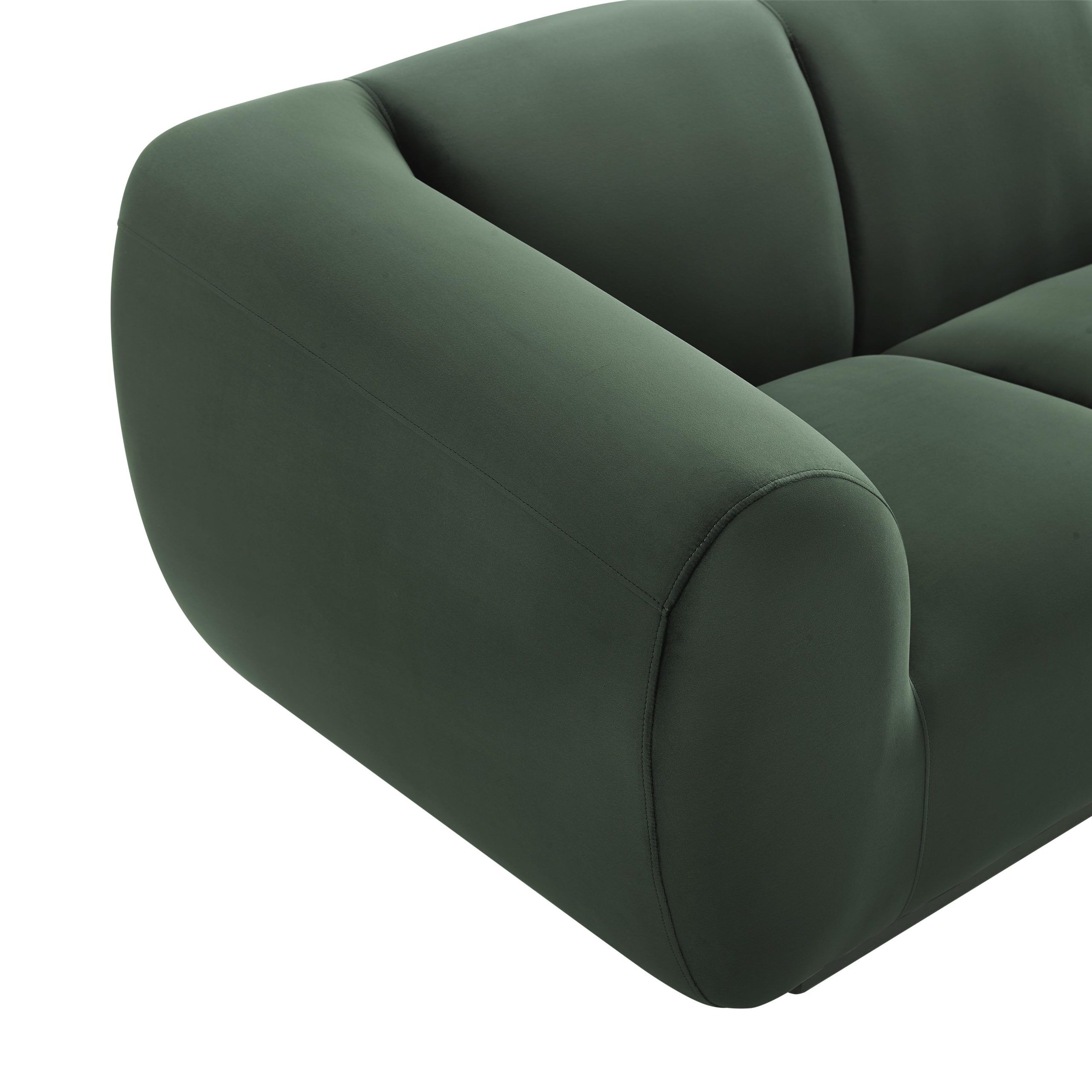 EMMET FOREST GREEN VELVET SOFA - Image 5