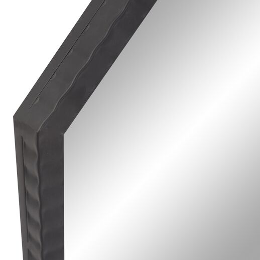 Industrial Iron Octagon Mirror